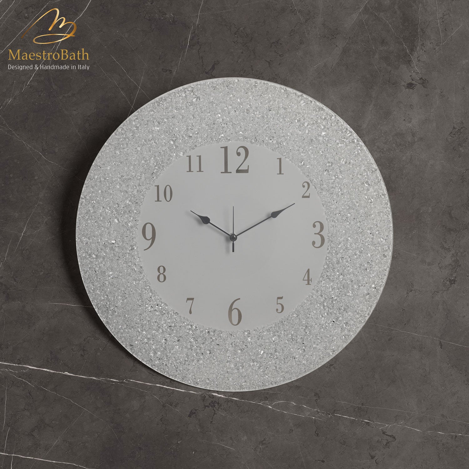 Murano Circular Wall Clock | White