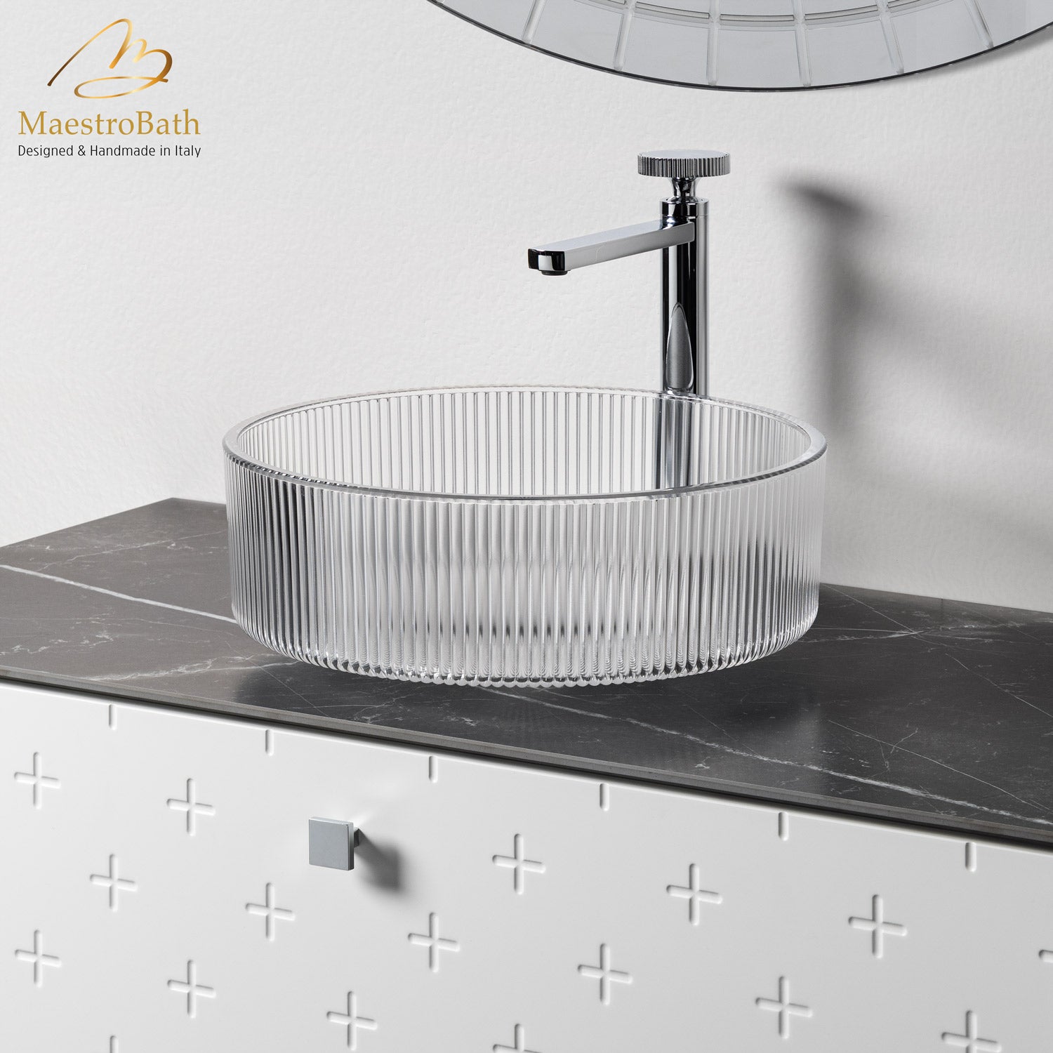 Bella Vita Luxury Vessel Sink #Color_Transparent