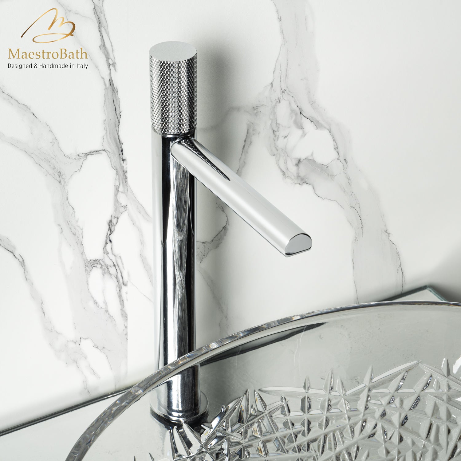 AUX High Bathroom Faucet | Polished Chrome #Color_Polished Chrome