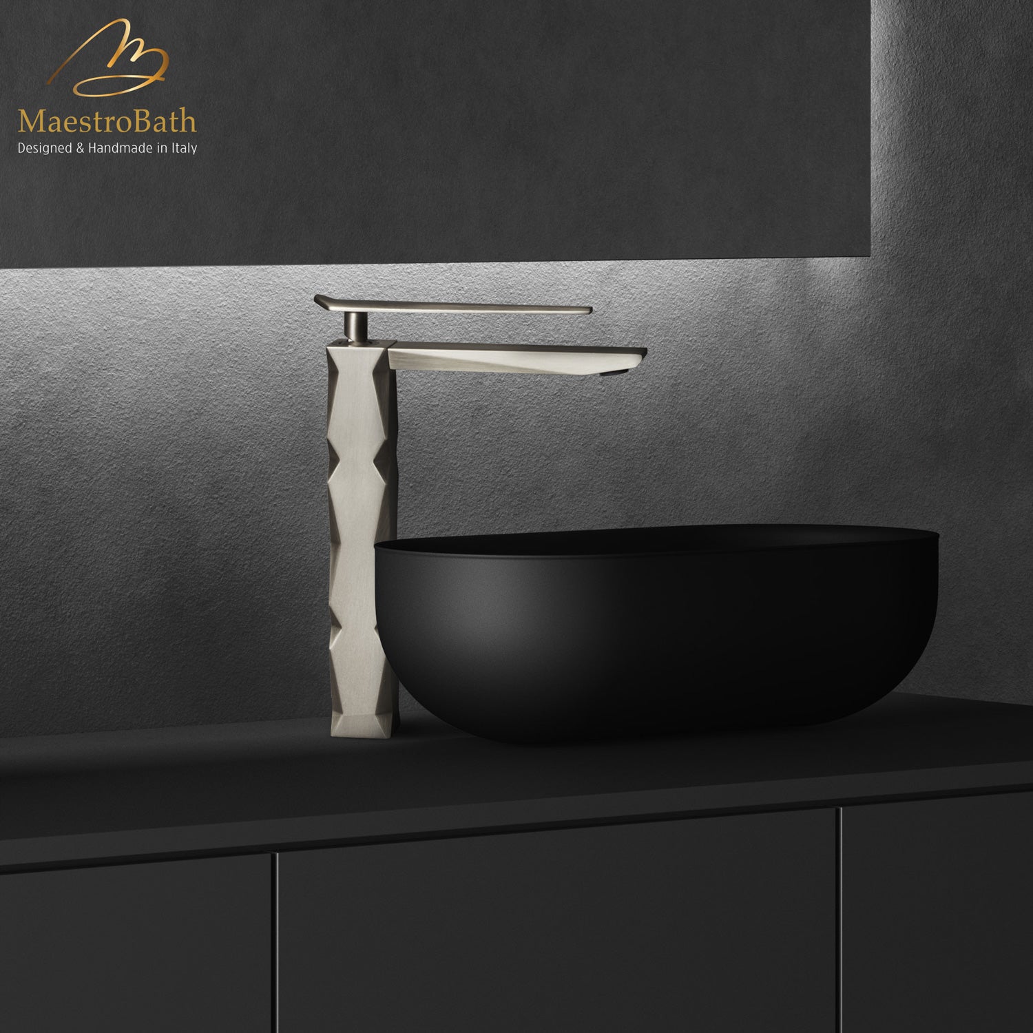 Ikon Brushed Nickel Luxury Vessel Sink Faucet #color_brushed nickel