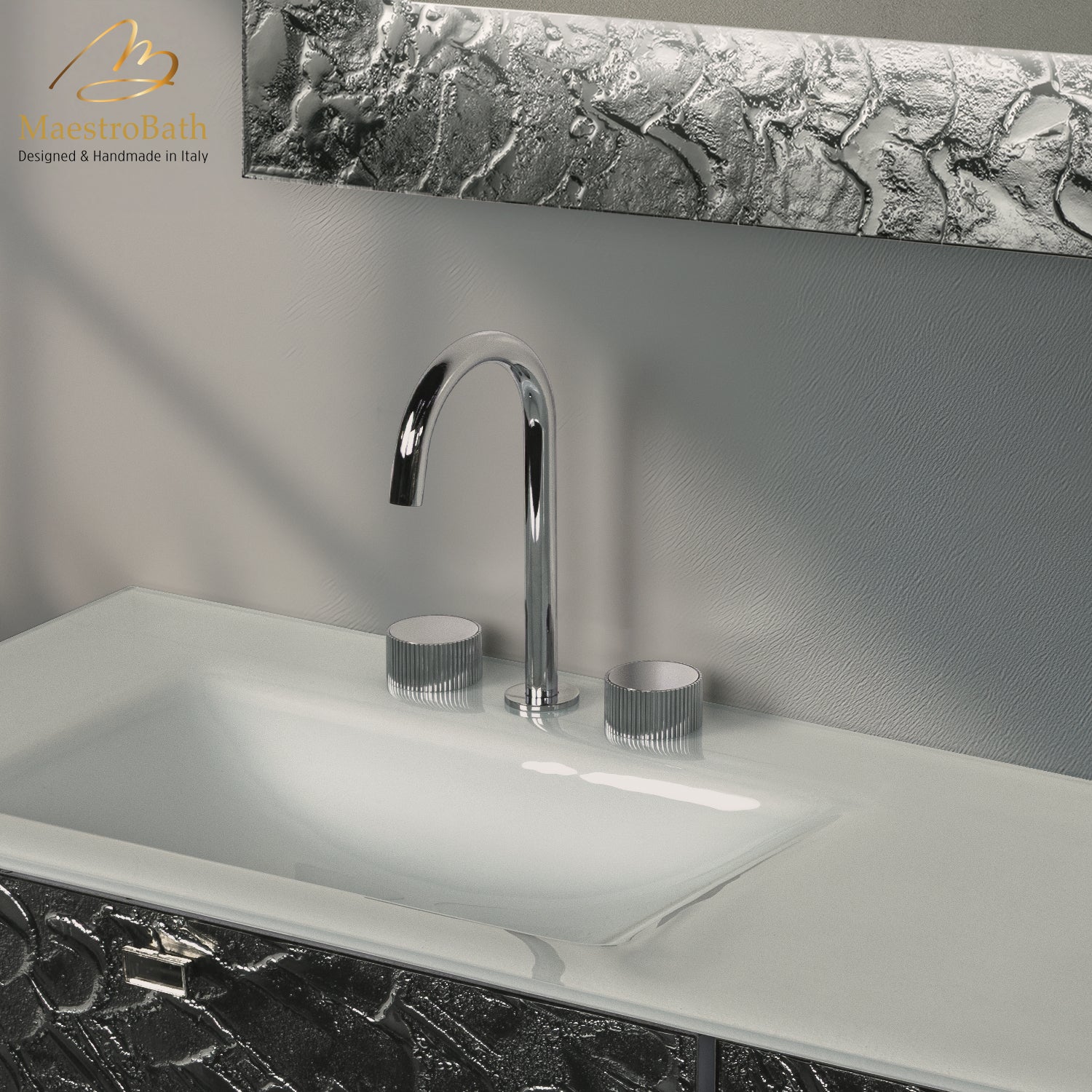 Preziosa Luxury 3-hole Bathroom Faucet #color_polished chrome