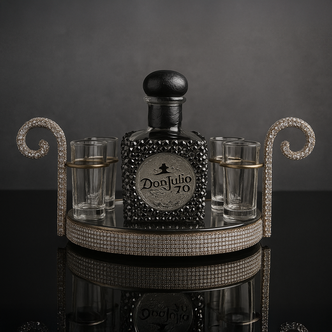 Don Julio 70 Luxe Display Set with Rhinestone Finish