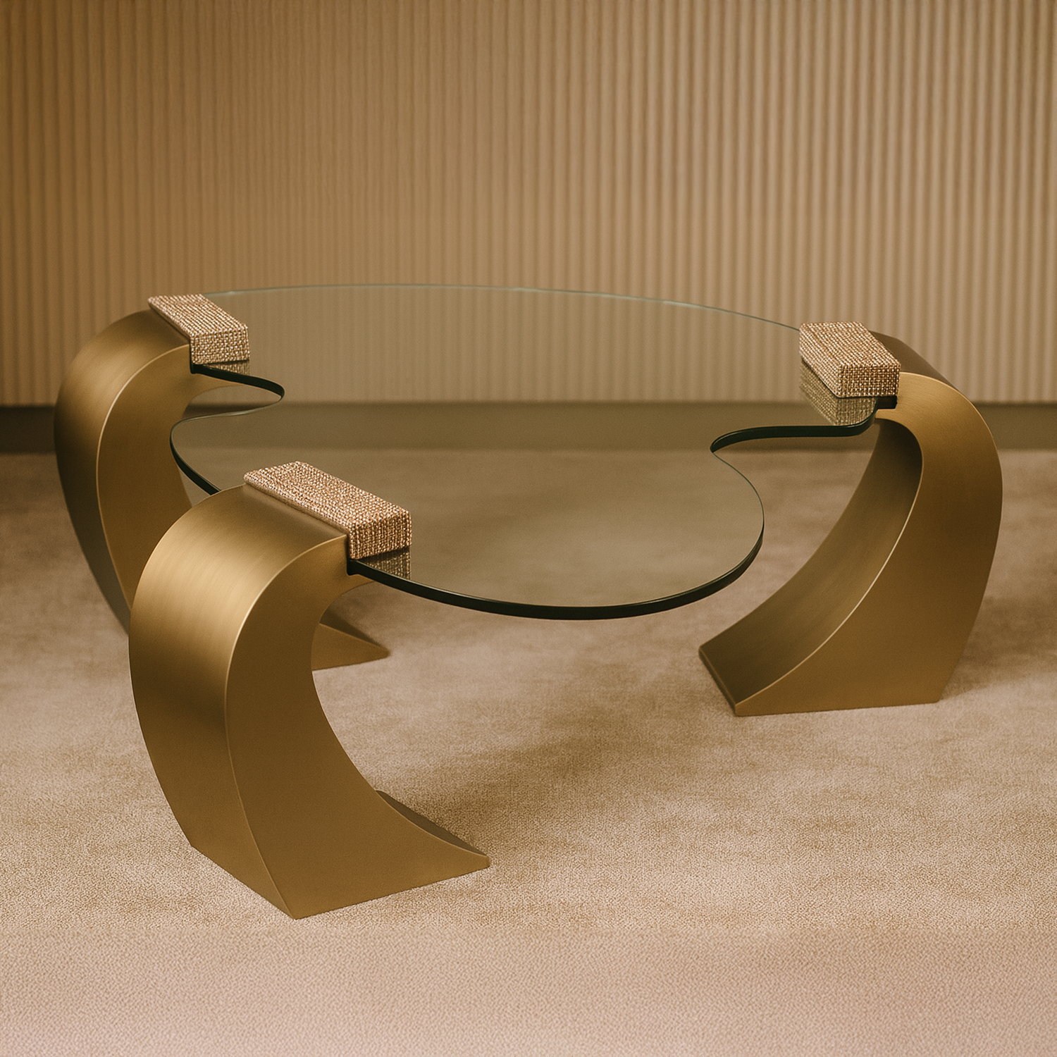 Sculptural Glass Coffee Table