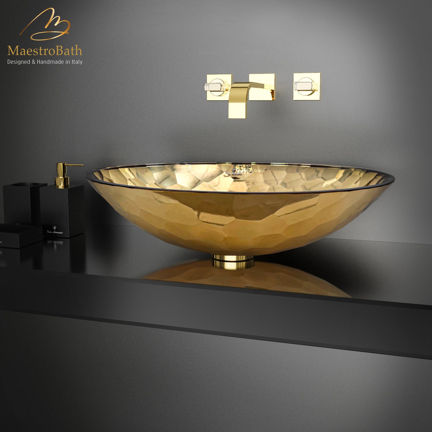 Allure Oval XL by Tonino Lamborghini Vessel Sink #color_gold