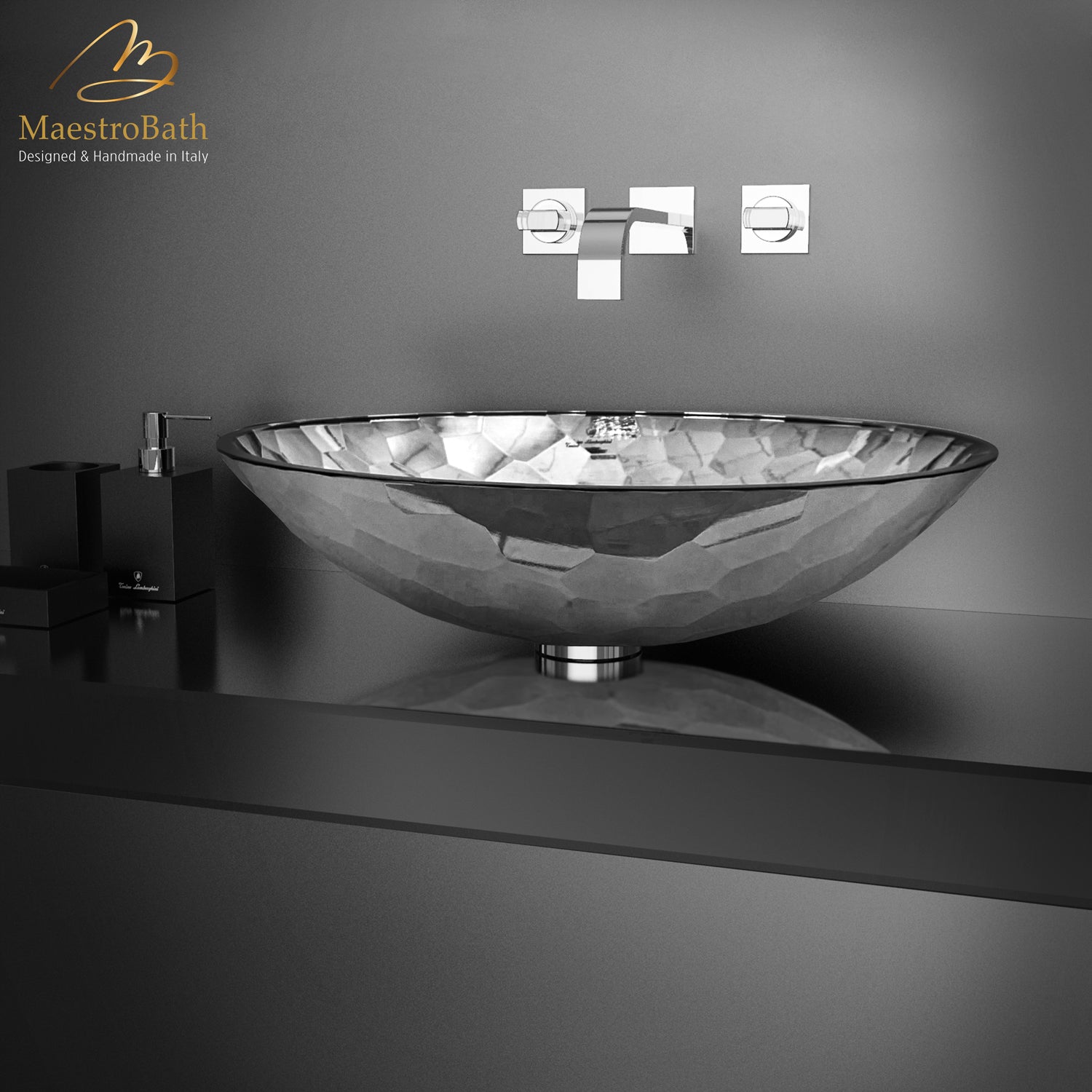 Allure Oval XL by Tonino Lamborghini Vessel Sink #color_silver