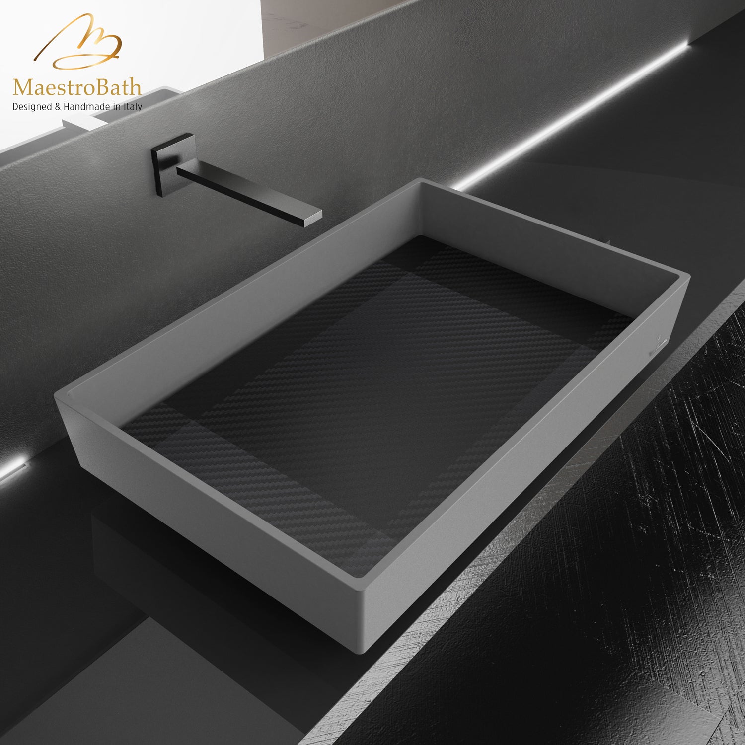Carbon Tech XL by Tonino Lamborghini Vessel Sink #color_grey