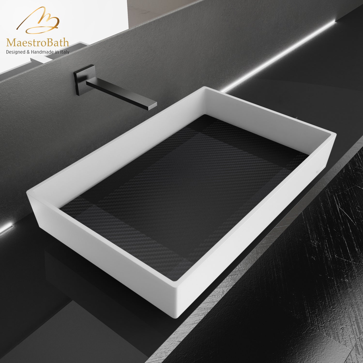Carbon Tech XL by Tonino Lamborghini Vessel Sink #color_white