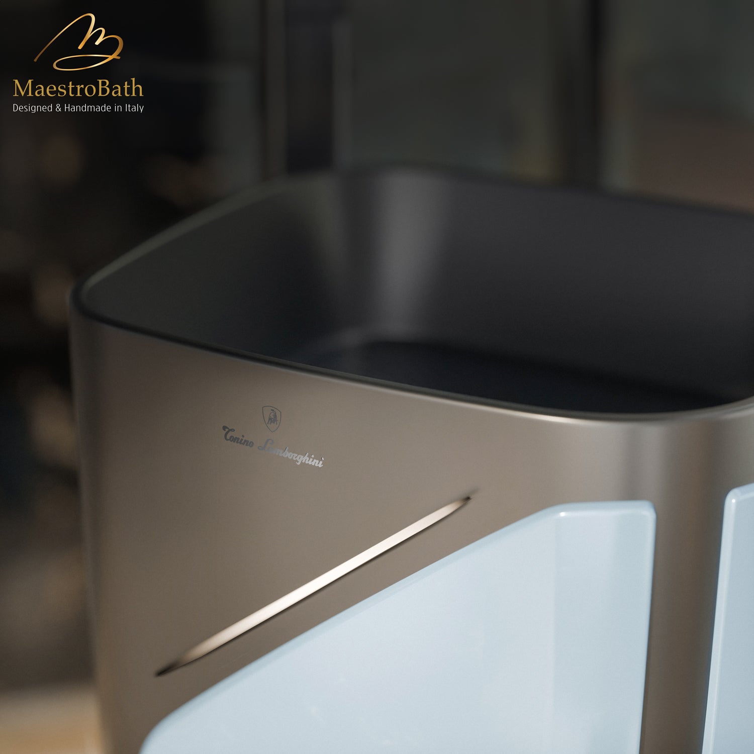 Iconico by Tonino Lamborghini Freestanding Sink #color_Blue and Black