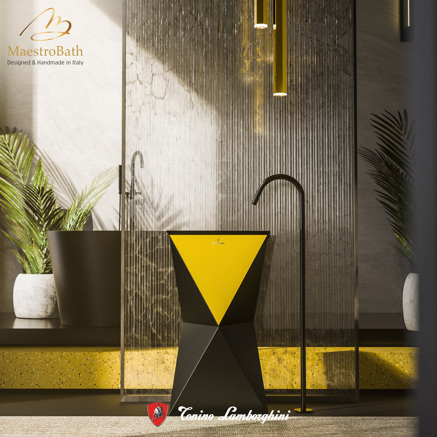 Prisma by Tonino Lamborghini Freestanding Sink