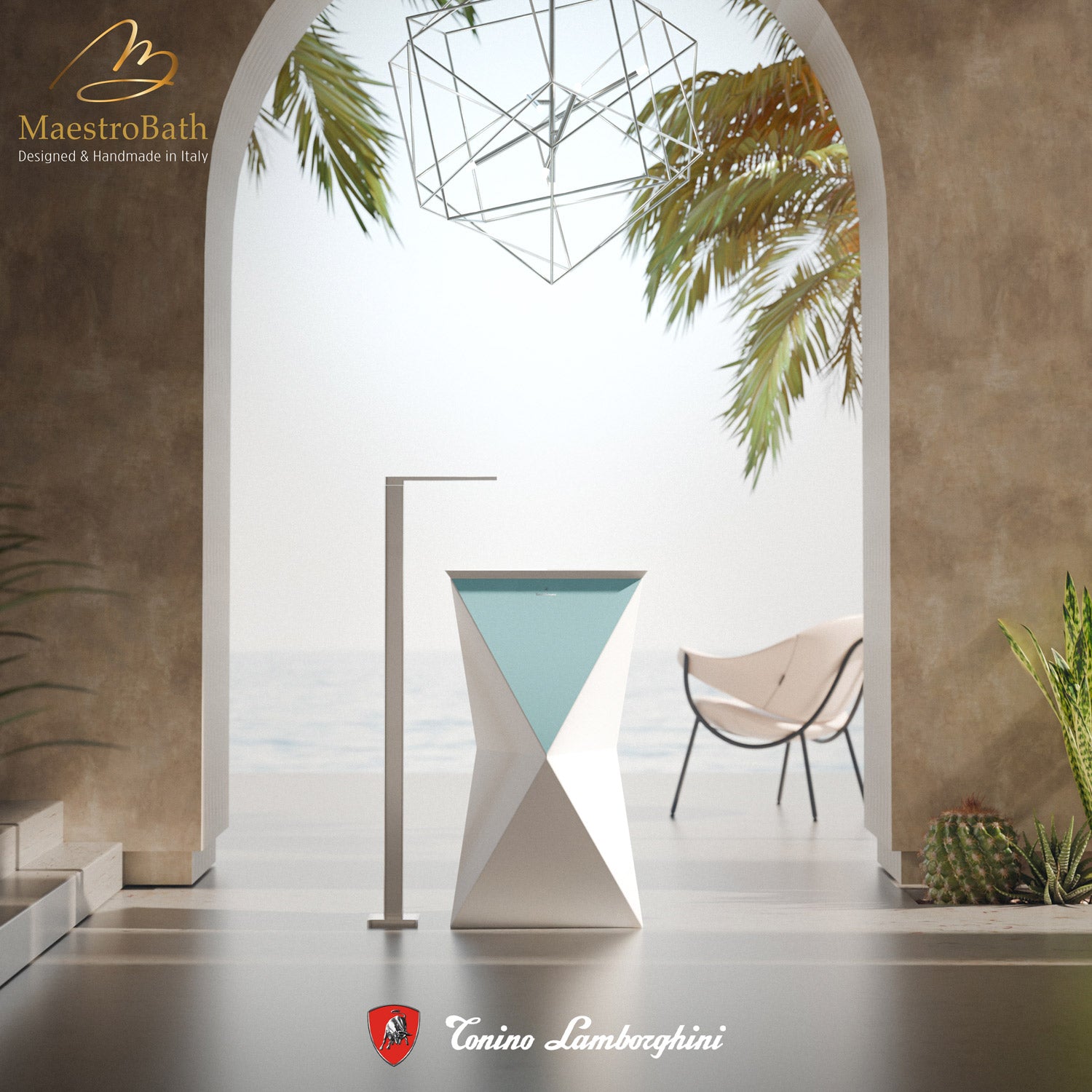 Prisma by Tonino Lamborghini Freestanding Sink