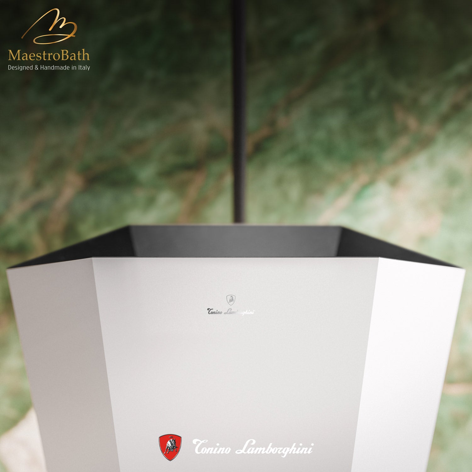 Vision by Tonino Lamborghini Freestanding Sink #color_white / black