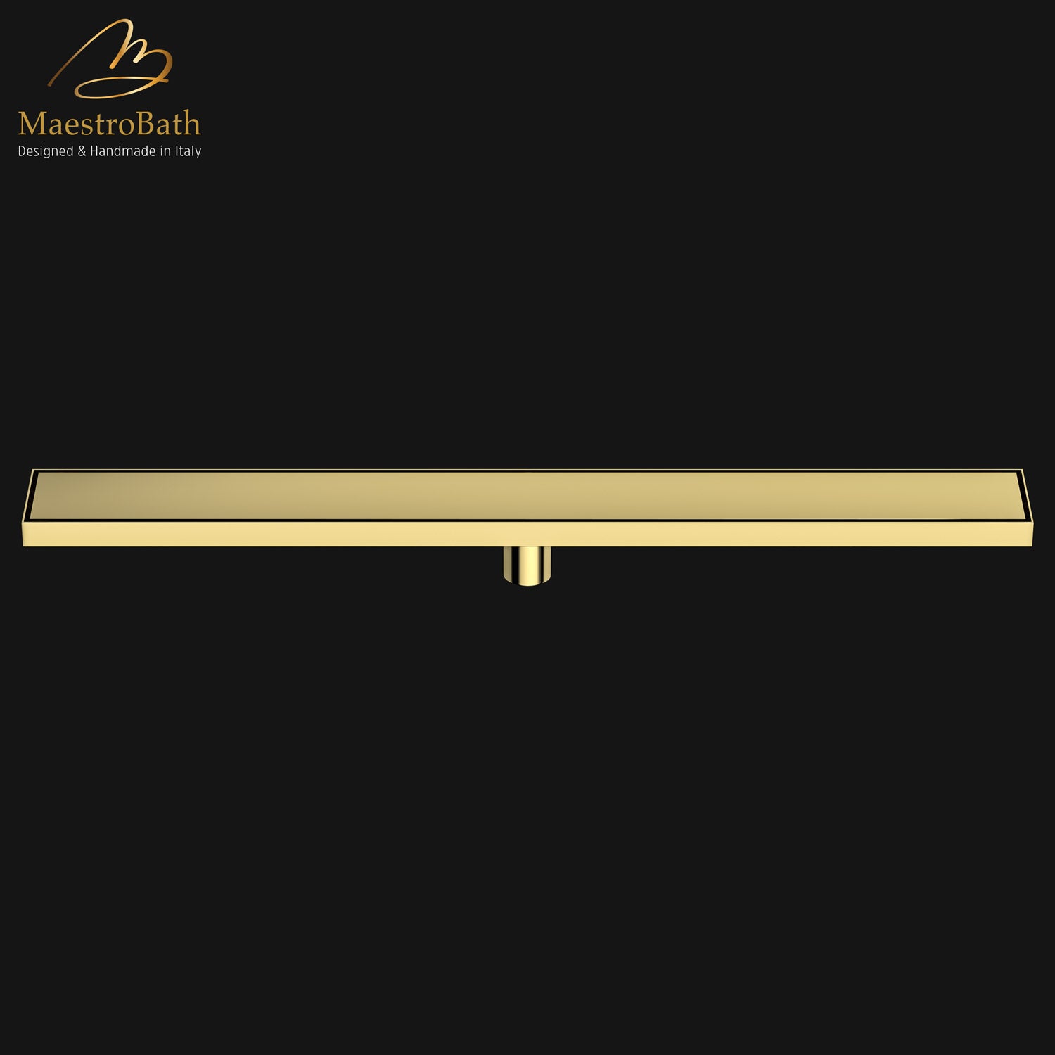 Modern Shower Linear Drain 915 | Polished Gold