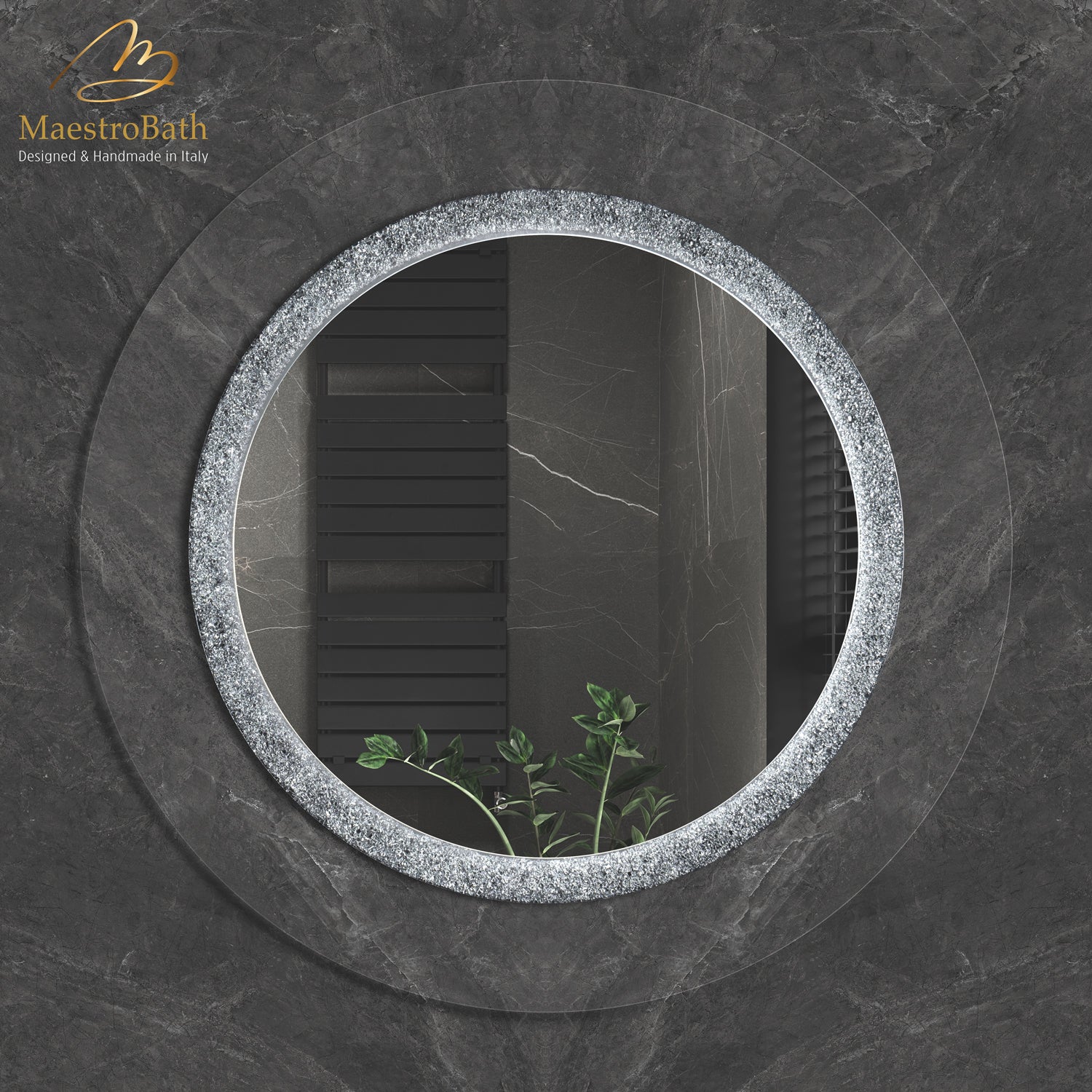 Luxury Round Transparent LED Mirror | Ice