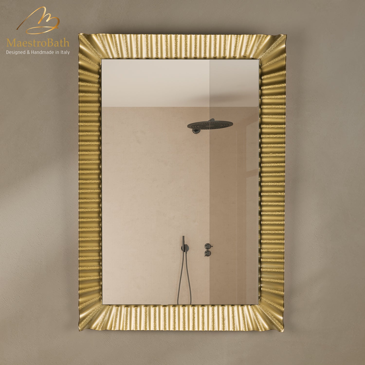 Velaro Luxury Crystal Single Vanity Mirror | Gold
