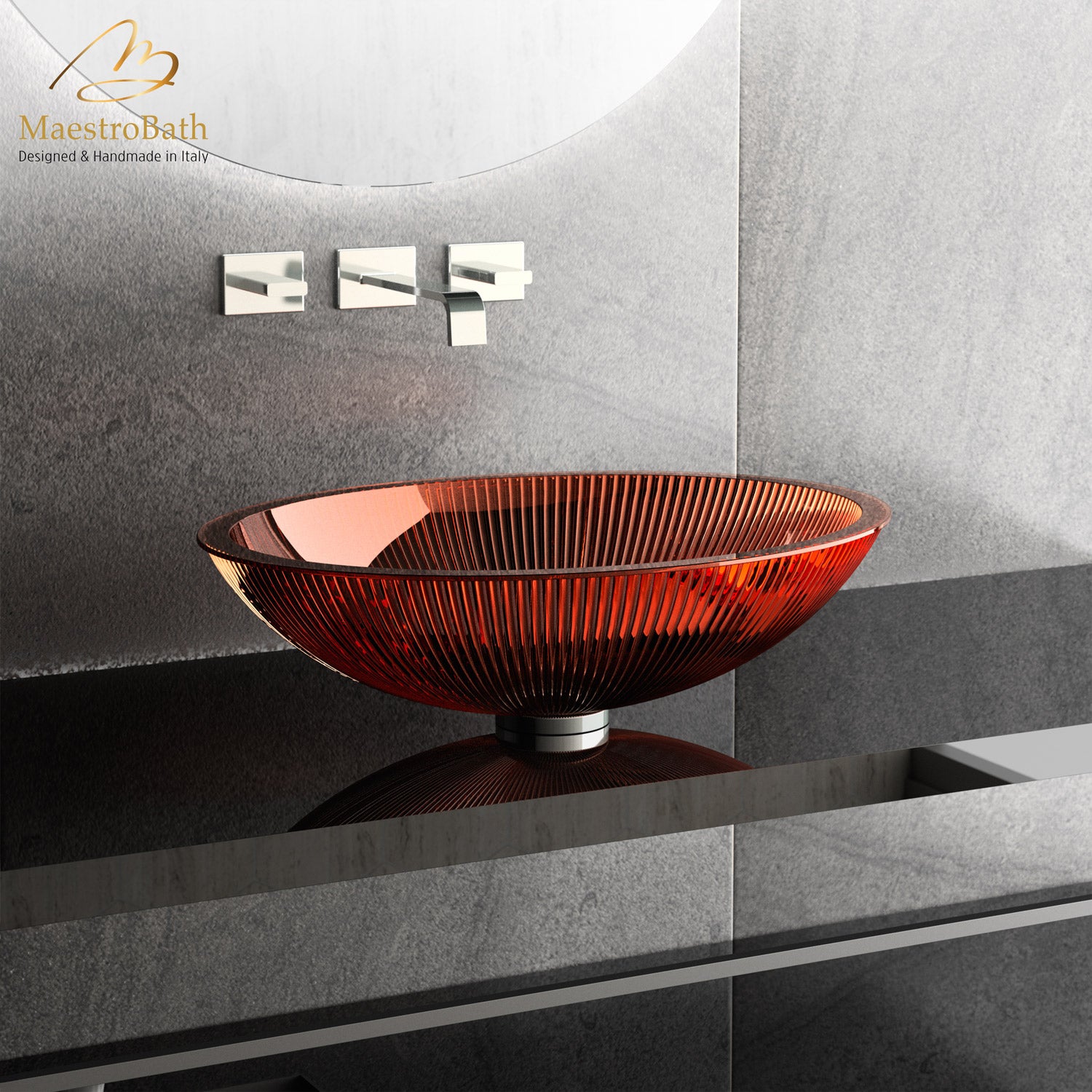 Plisse Luxury Oval Vessel Sink #color_ginger