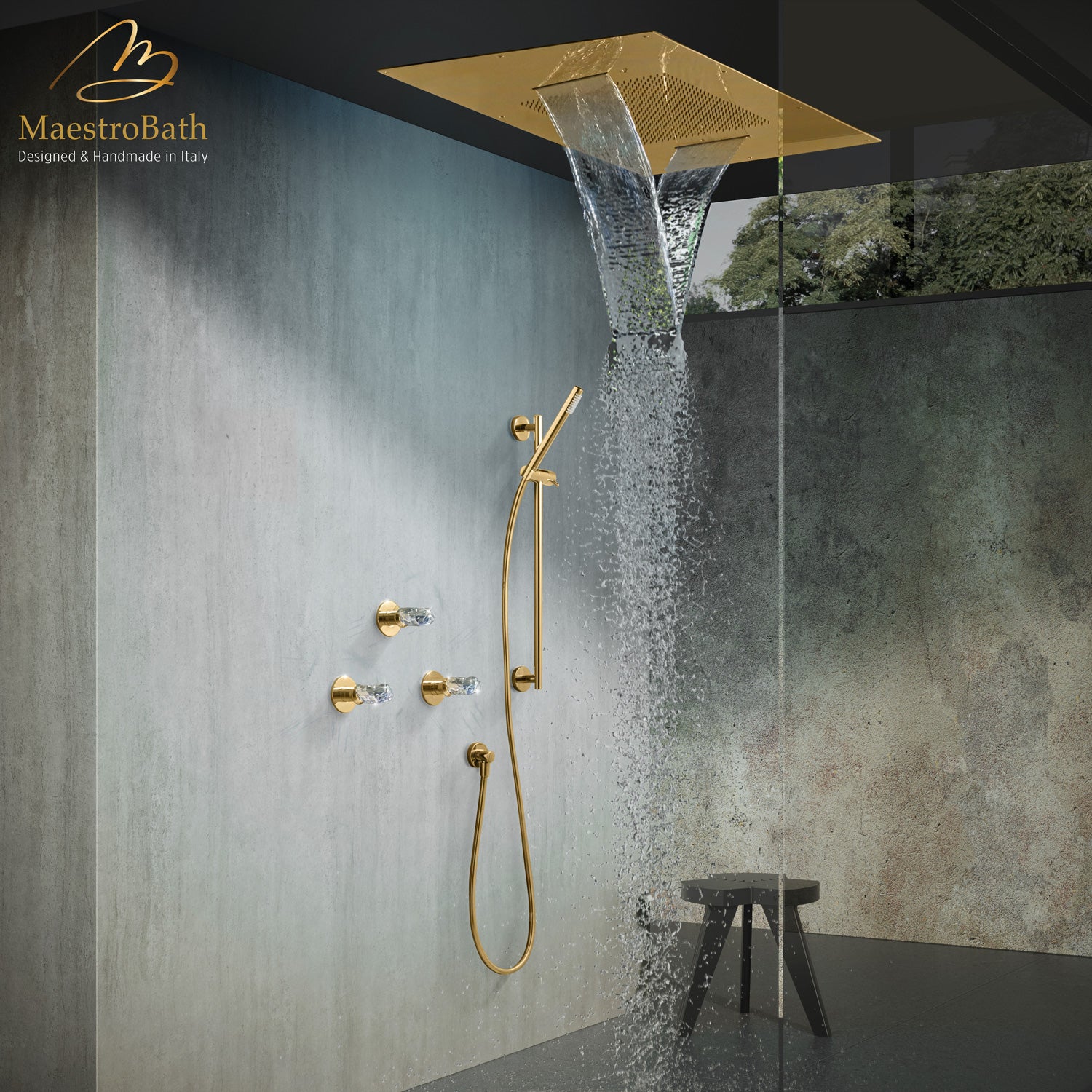 Lux Complete Shower Set | Polished Gold #color_polished gold