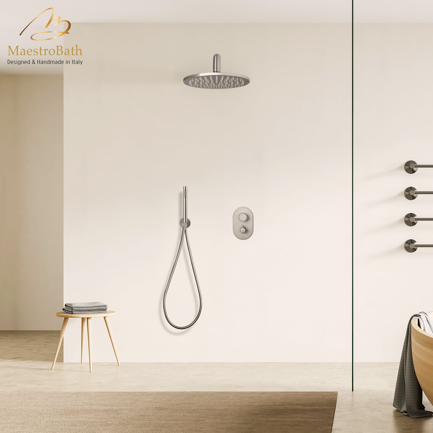 Primo Complete Shower Set #color_matte nickel