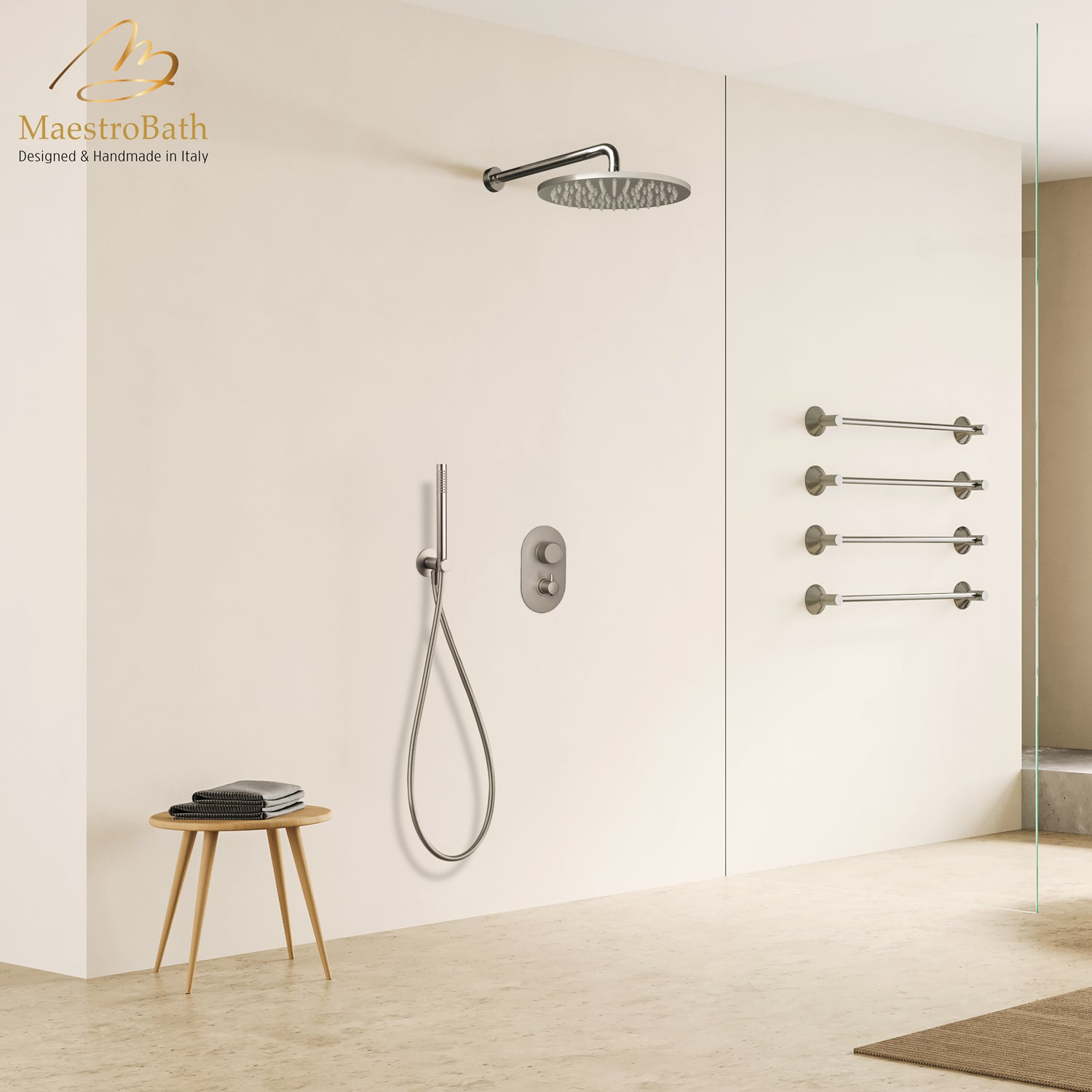 Primo Complete Shower Set #color_matte nickel