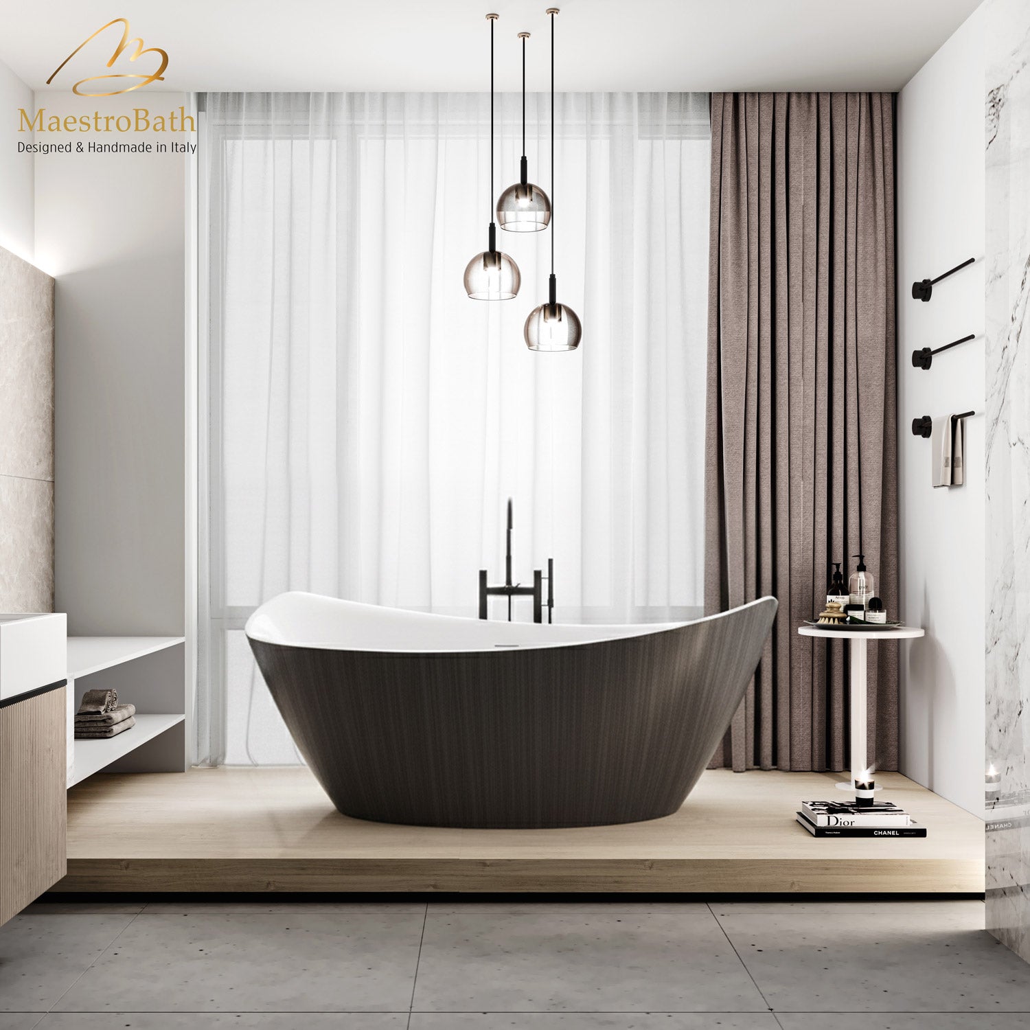 Nouh Luxury Freestanding Bathtub | Bronze