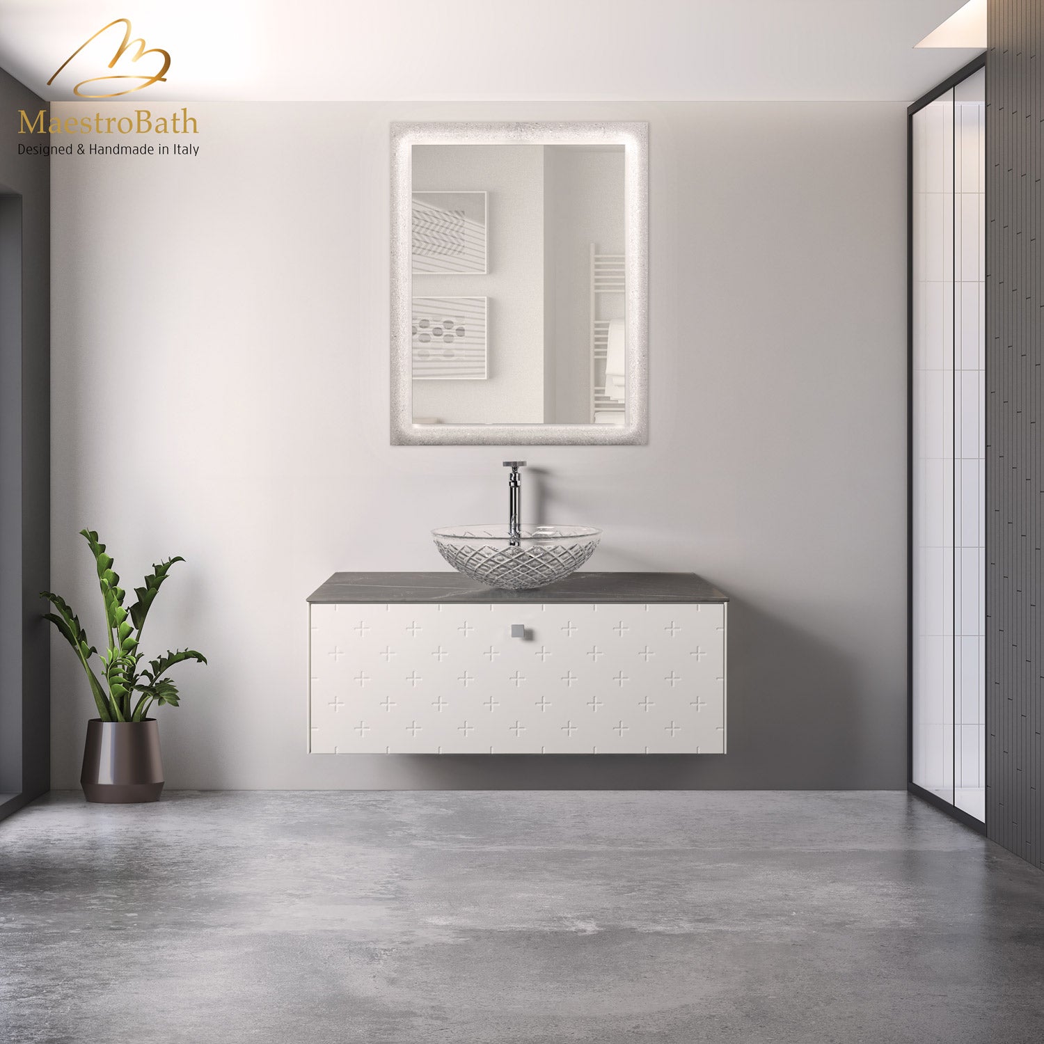 Modern Bathroom Vanity | White #Size_40"