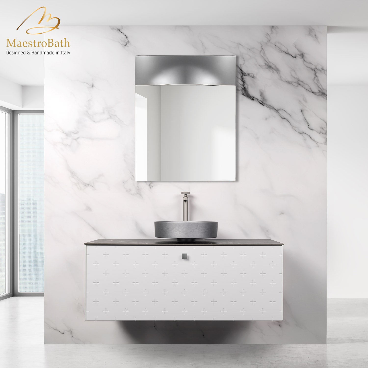 Modern Bathroom Vanity | White #Size_48"