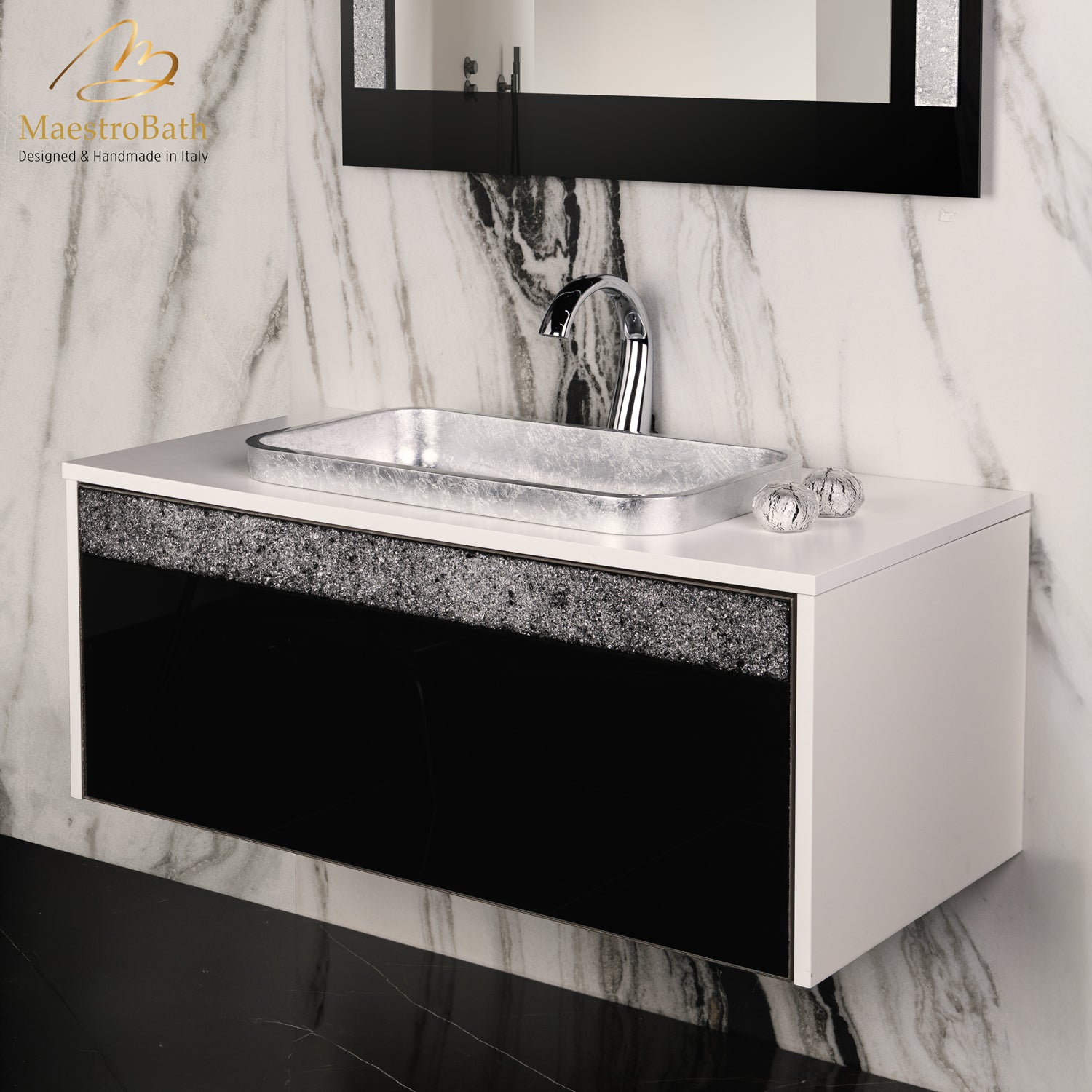 GLAMOUR 3-Hole Luxury Bathroom Faucet | Polished Chrome