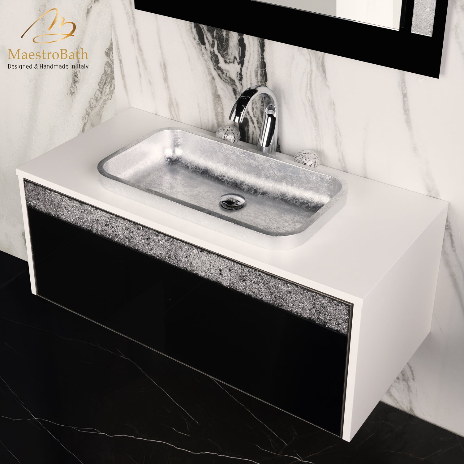 GLAMOUR 3-Hole Luxury Bathroom Faucet | Polished Chrome