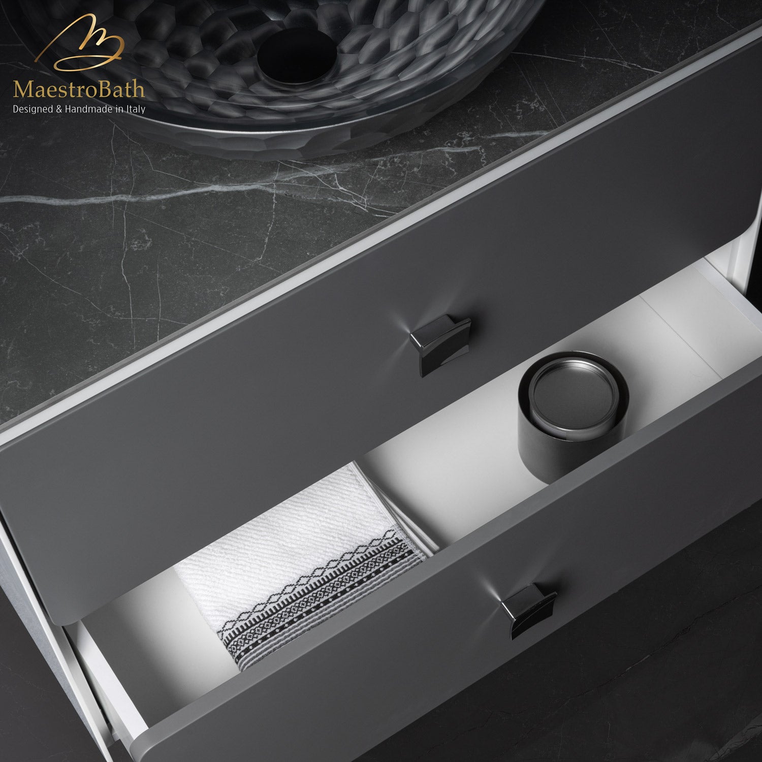 Modern Bathroom Vanity | White and Silver #Size_32"