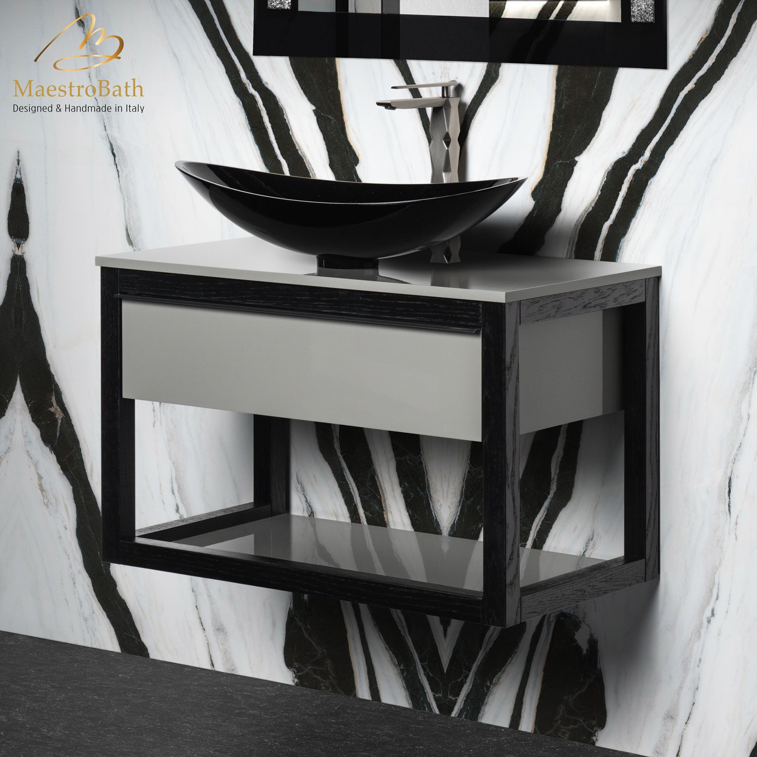 Fermo Bathroom Vanity | Black Oak #Size_32"