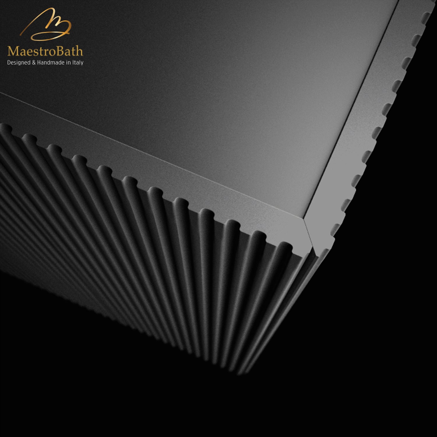 Gloria Luxury Bathroom Vanity & Integrated Mirror | Black #color_black