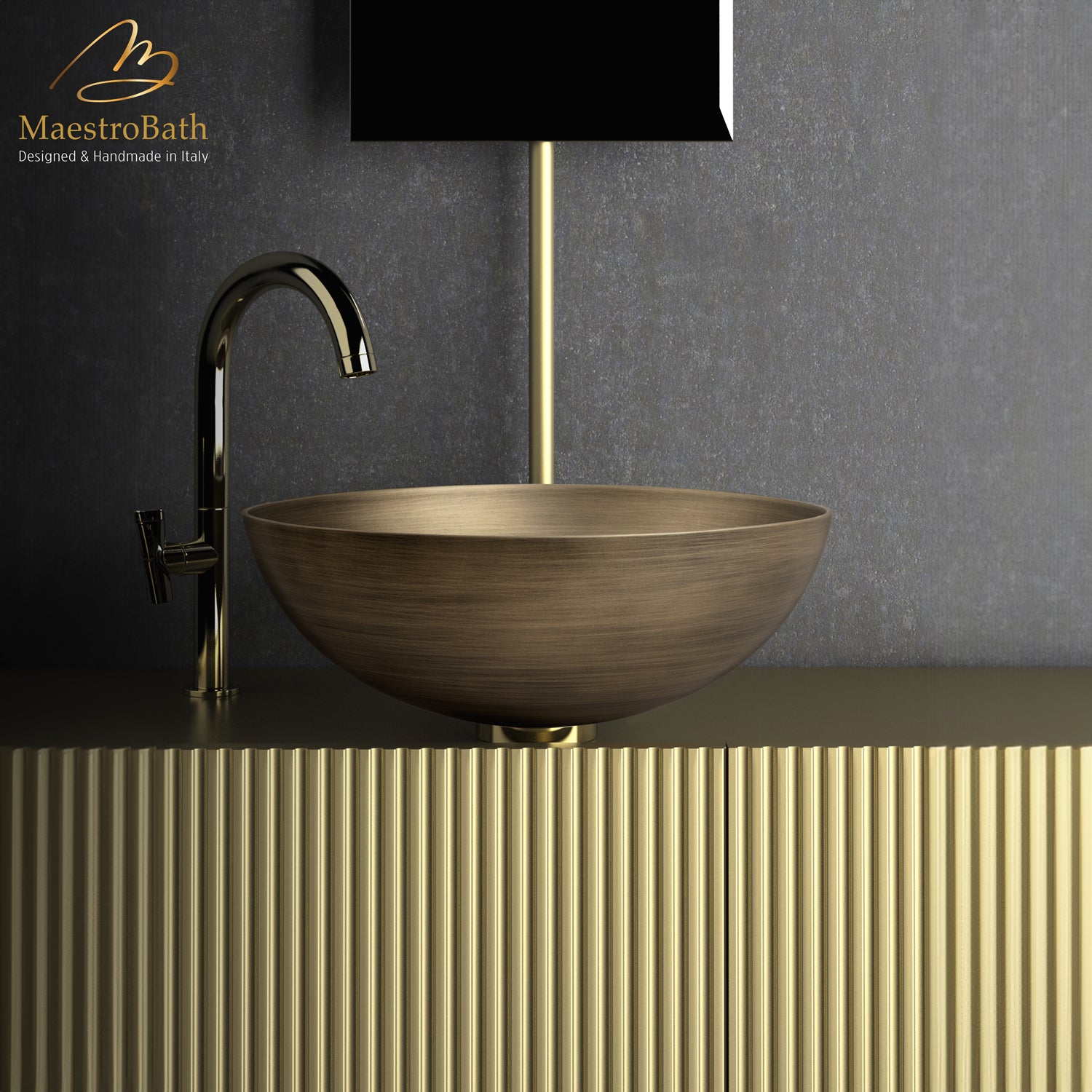 Gloria Luxury Bathroom Vanity & Integrated Mirror #color_gold