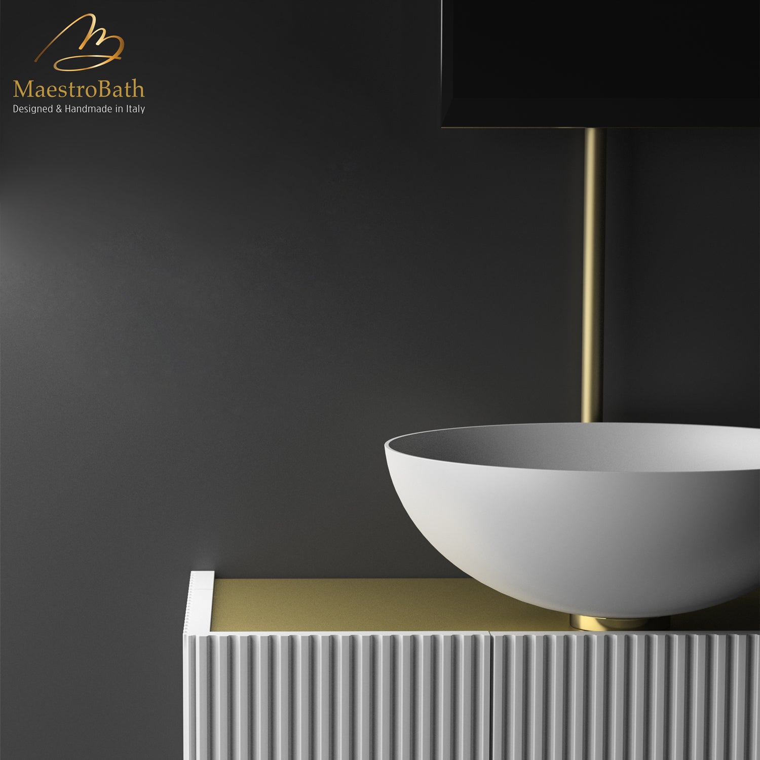 Gloria Luxury Bathroom Vanity & Integrated Mirror | White and Gold #color_white and gold