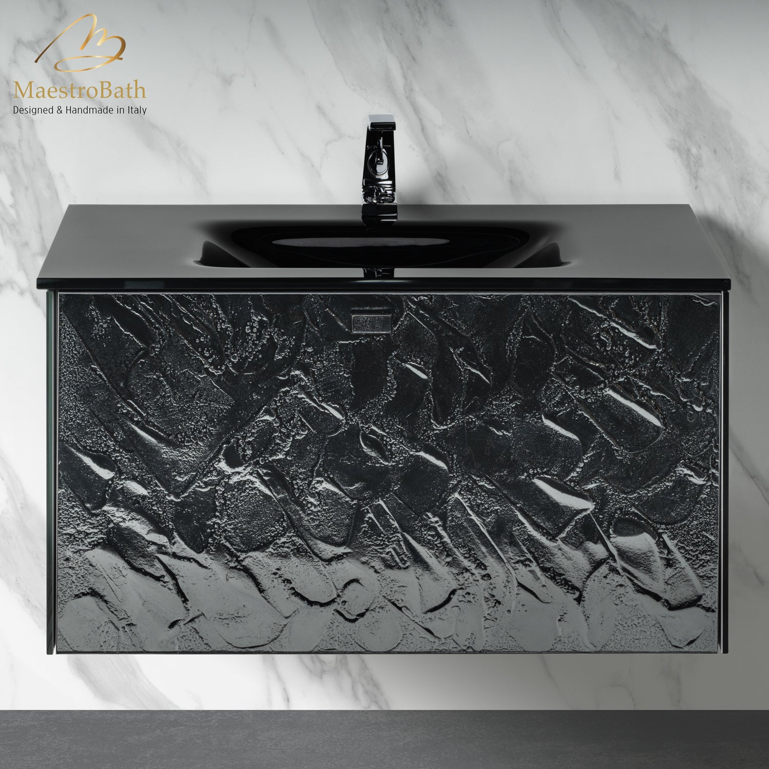 Luxury Murano Crystal Wallmount Bathroom Vanity #Size_32"