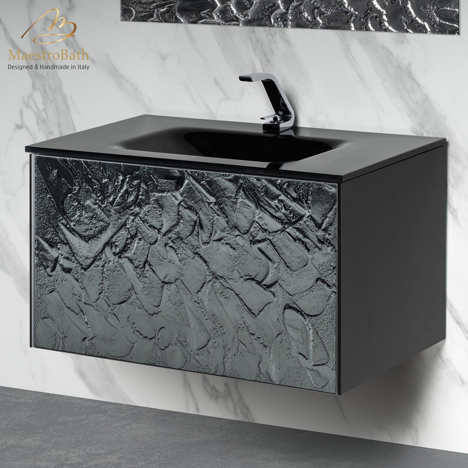 Luxury Murano Crystal Wallmount Bathroom Vanity #Size_32"