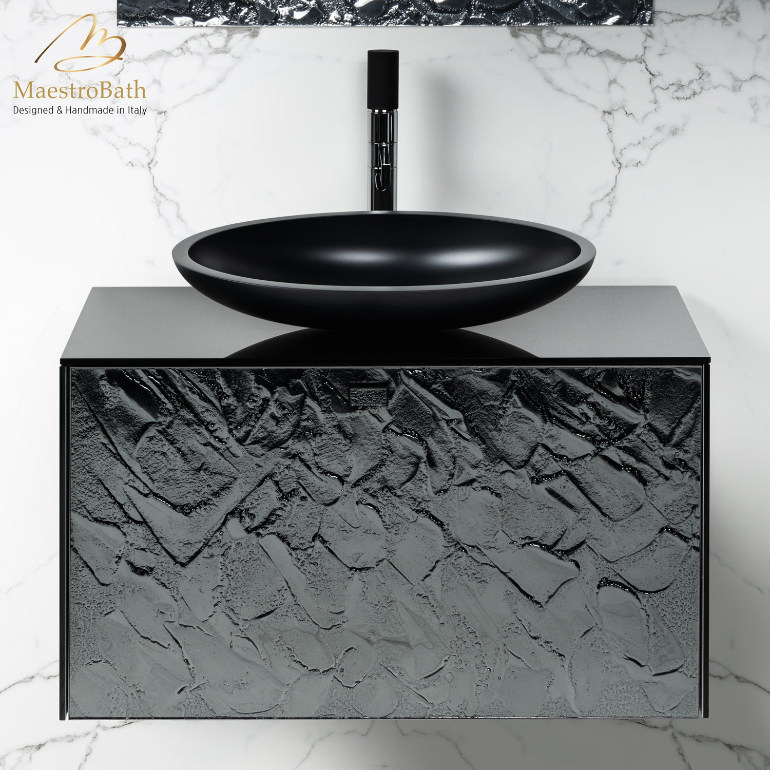 Luxury Murano Crystal Wallmount Bathroom Vanity #Size_32"