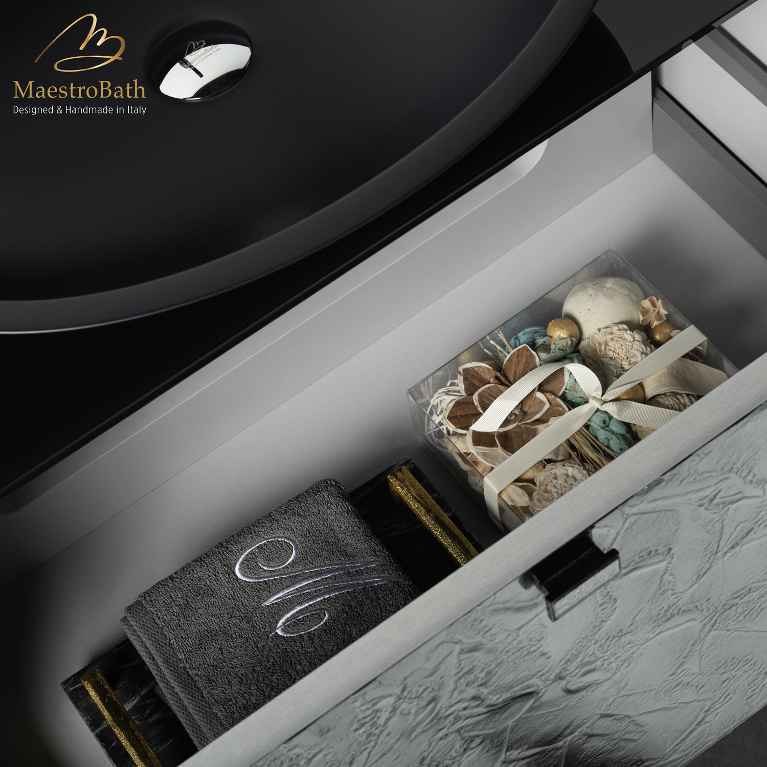 Luxury Murano Crystal Wallmount Bathroom Vanity #Size_32"