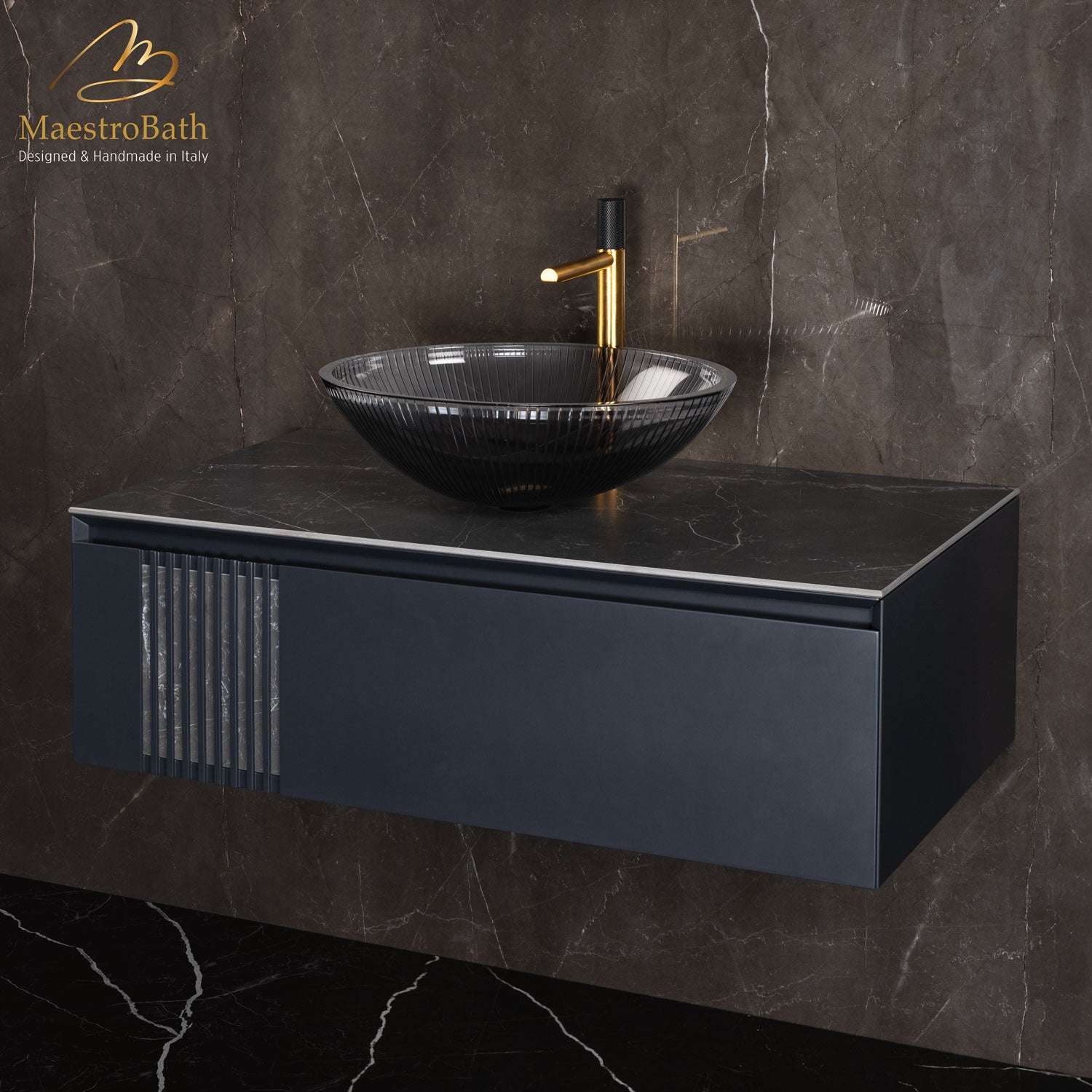 Plisse Luxury Oval Vessel Sink #color_black
