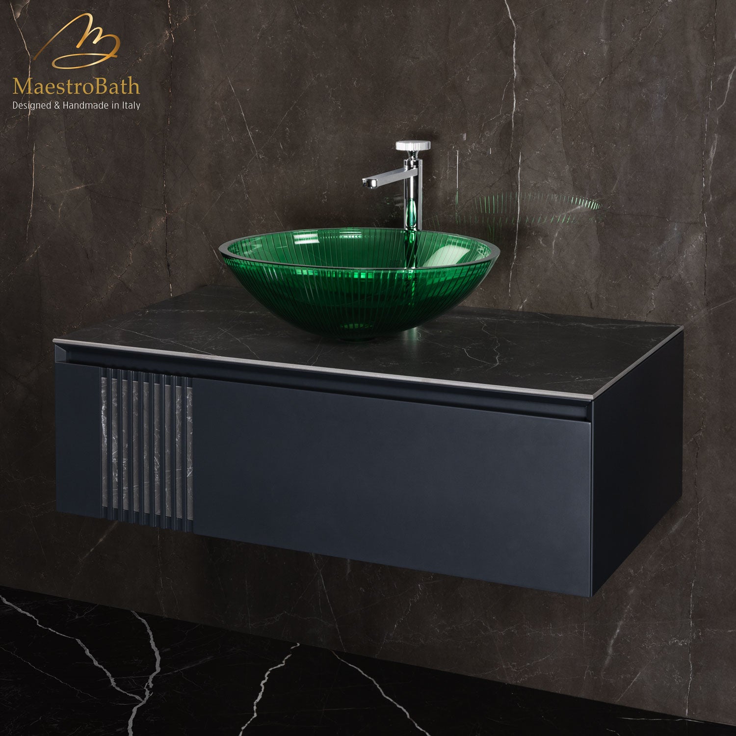 Plisse Luxury Oval Vessel Sink #color_green