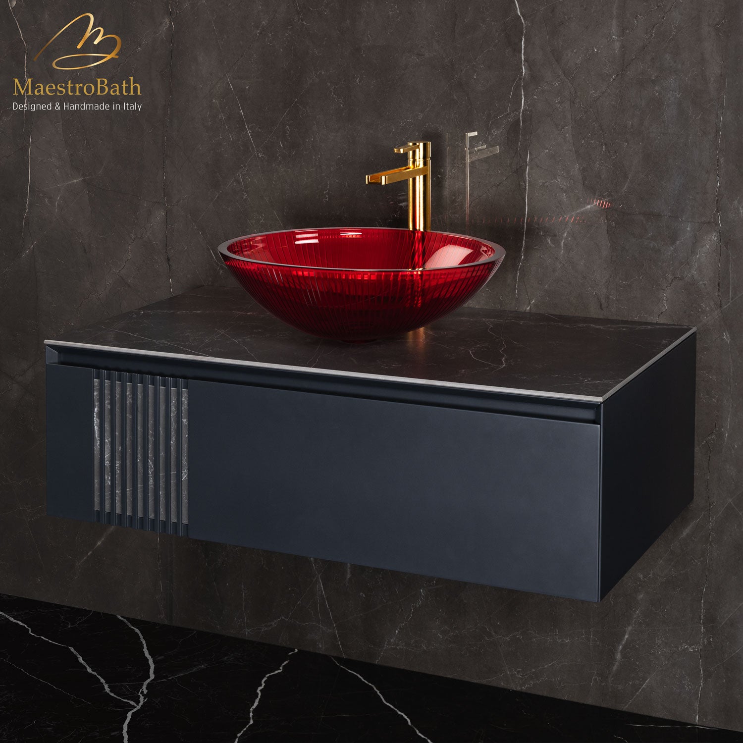 Plisse Luxury Oval Vessel Sink #color_red