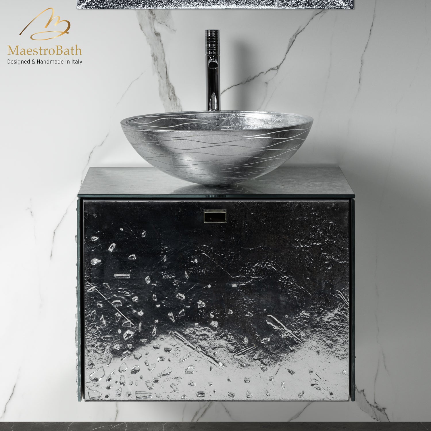Luxury Crystal Wallmount Bathroom Vanity #Size_24"