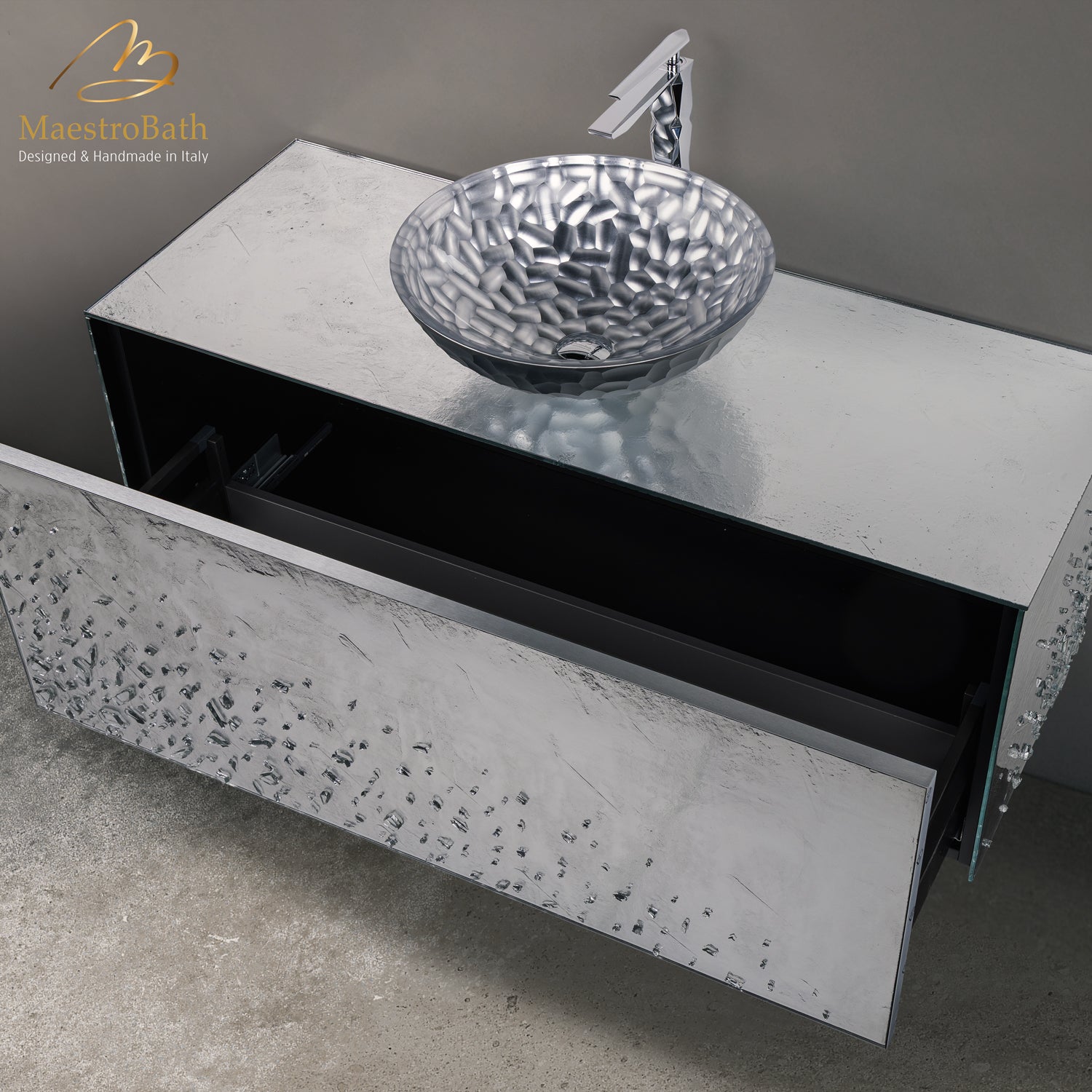 Luxury Crystal Wallmount Bathroom Vanity #Size_48"