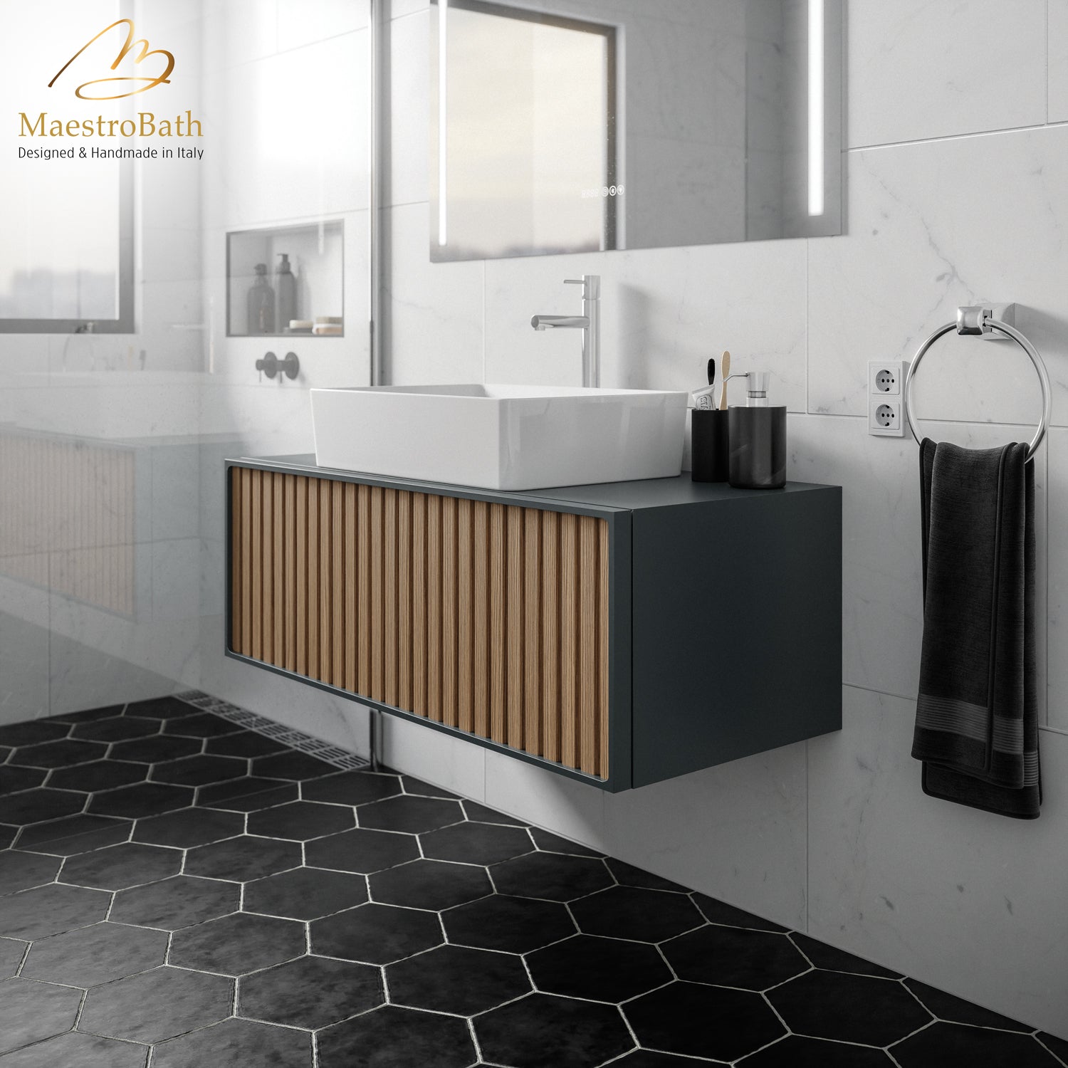 Orient 100 Bathroom Vanity | Anthracite #Size_39"