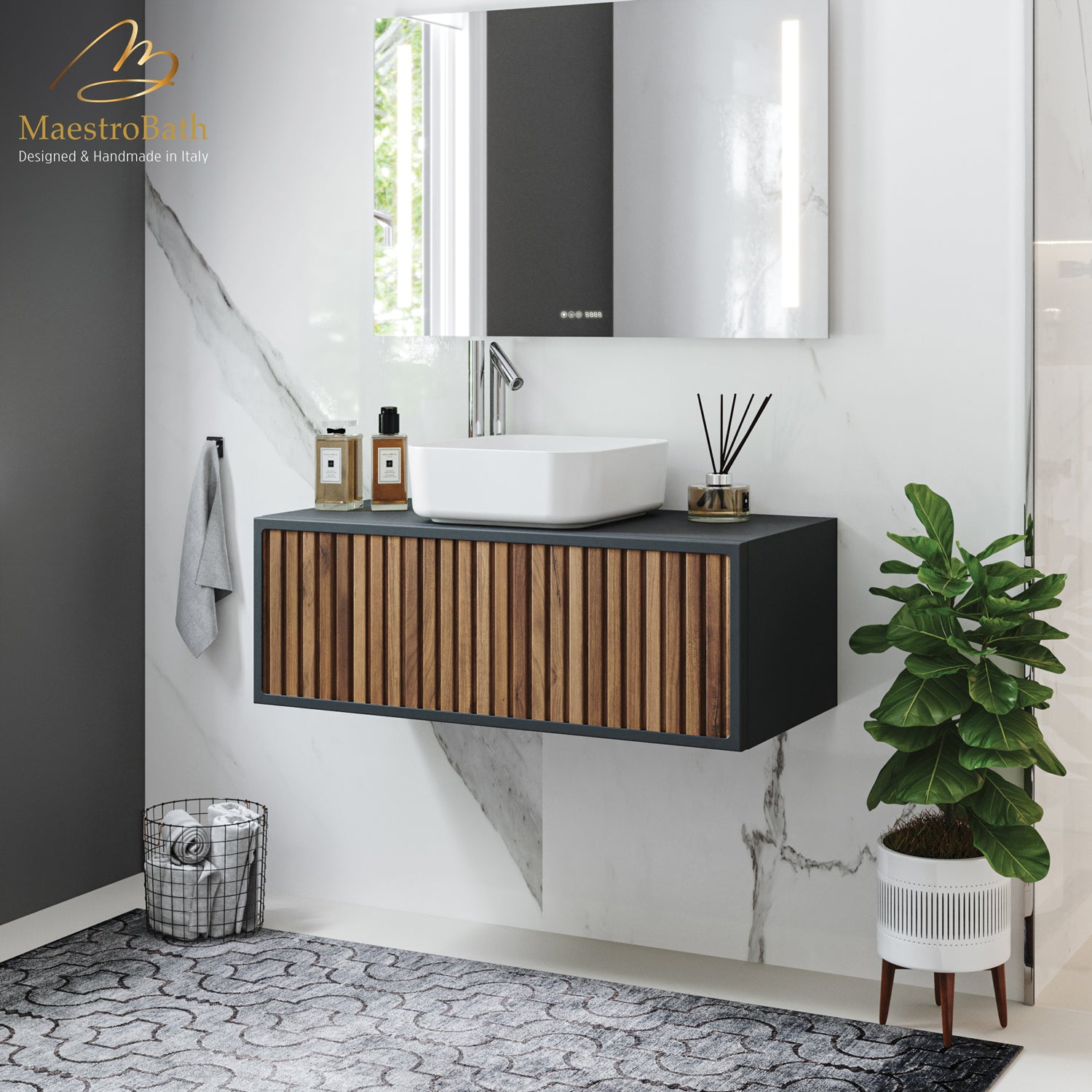 Orient 100 Bathroom Vanity | Anthracite #Size_39"