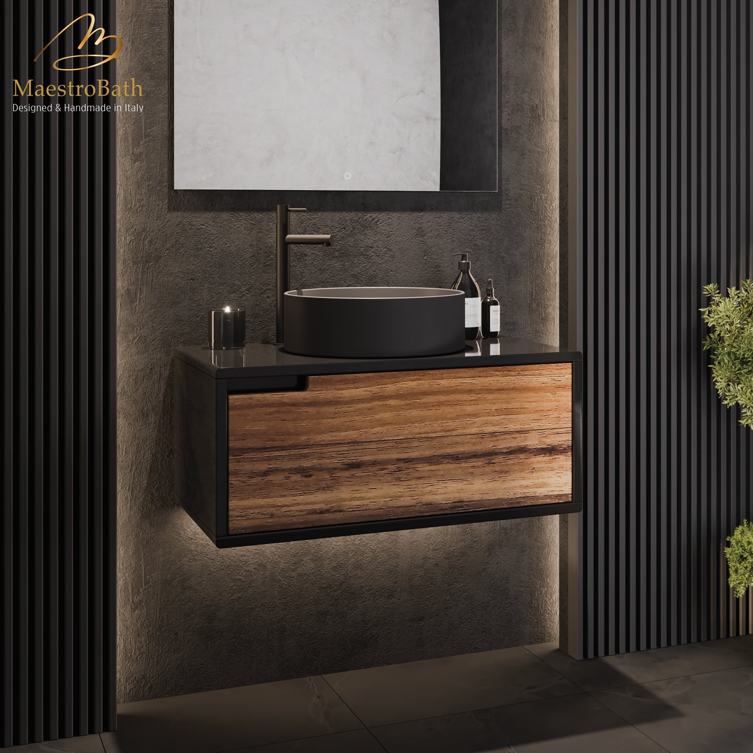 Noceto Bathroom Vanity | Walnut #Size_32"