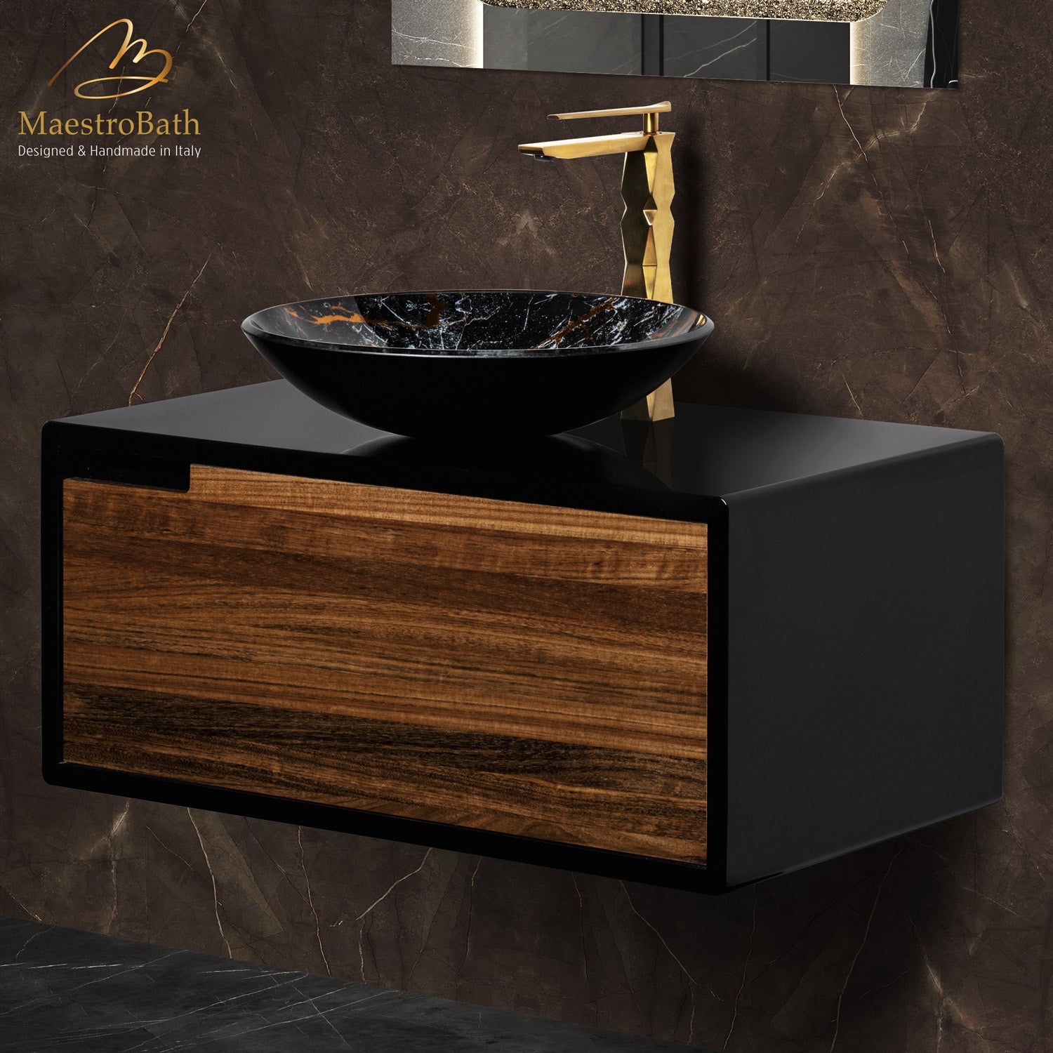 Noceto Bathroom Vanity | Walnut #Size_32"