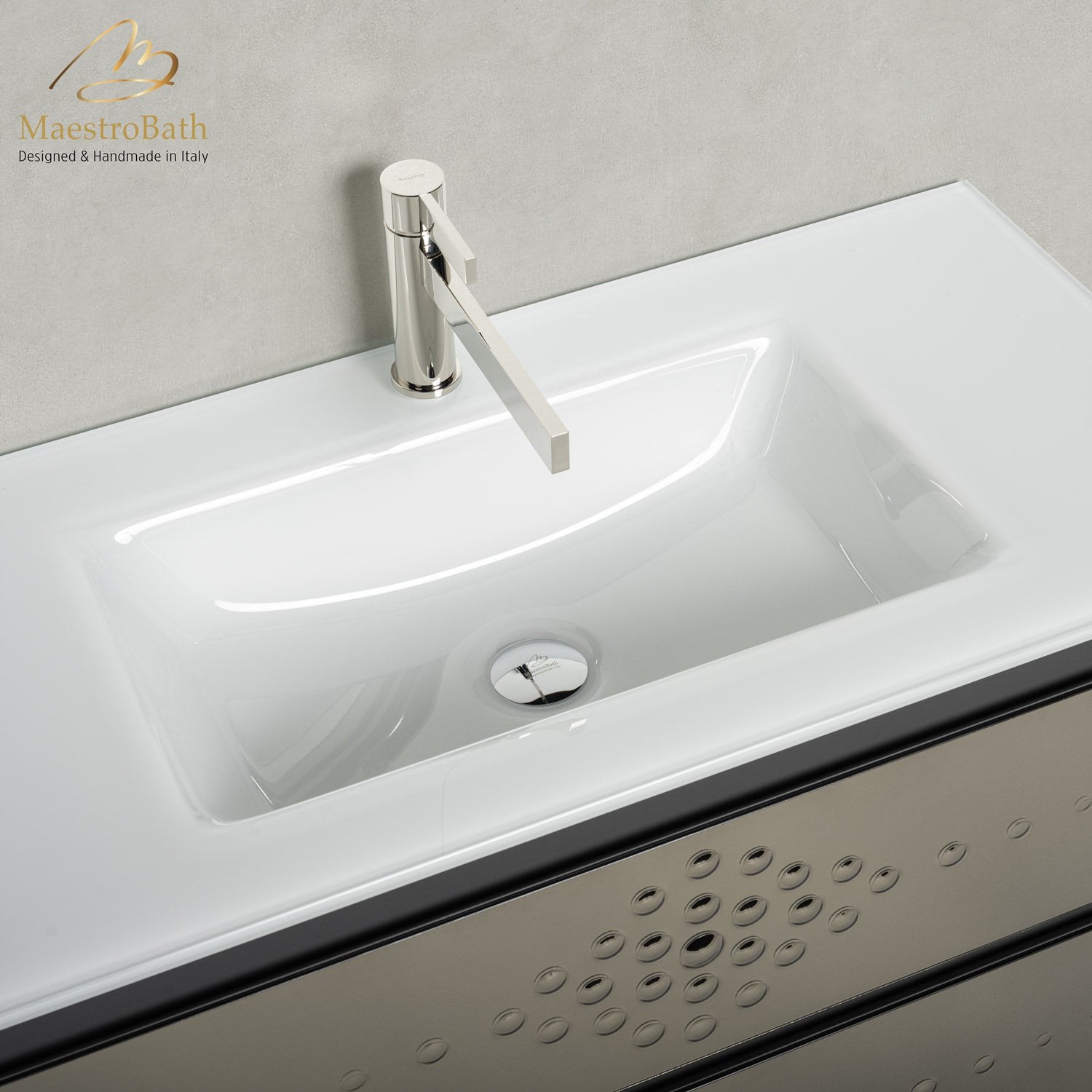 Luxury Wallmount Bathroom Vanity | Bronze