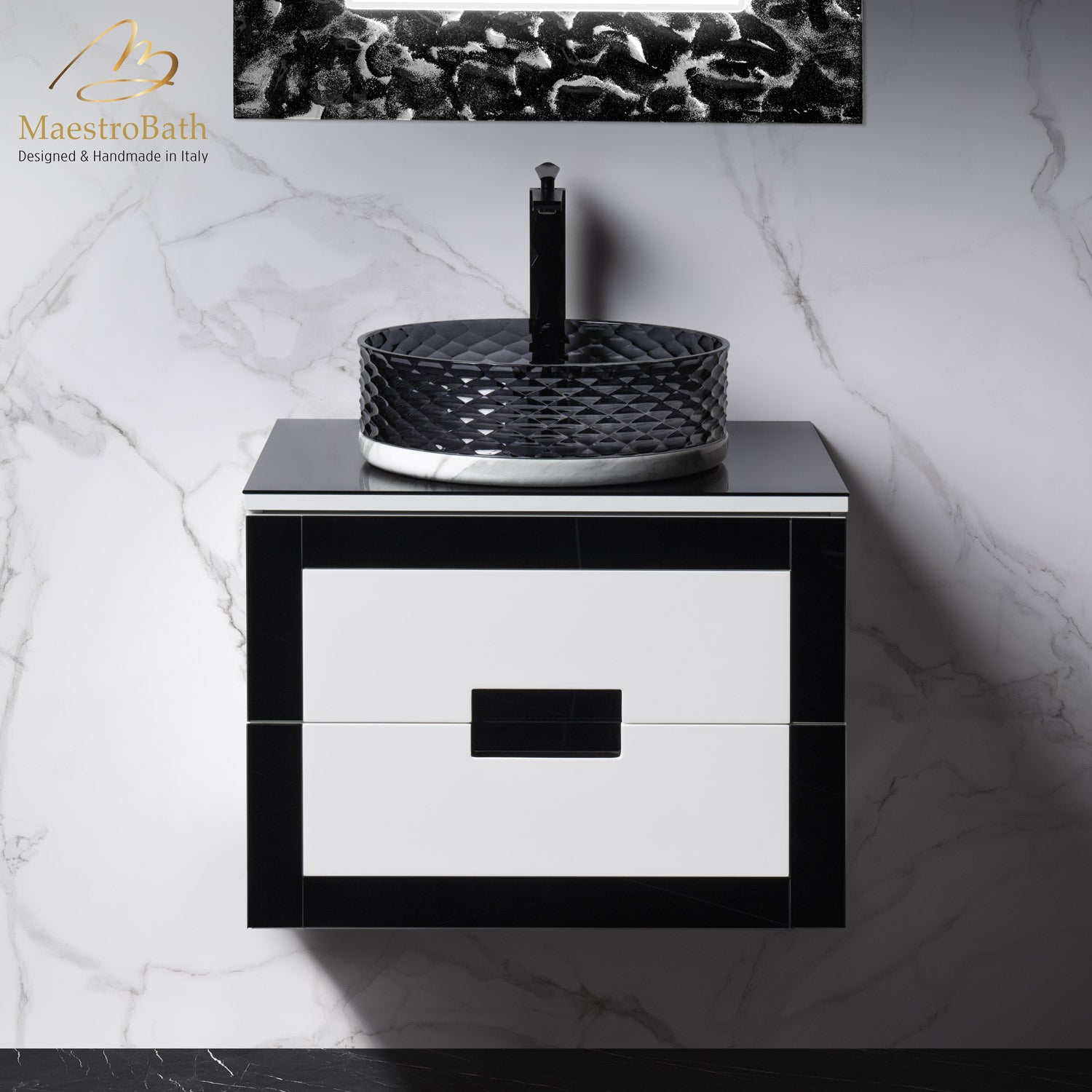 Luxury Bathroom Vanity 24" | Black and White #size_24"