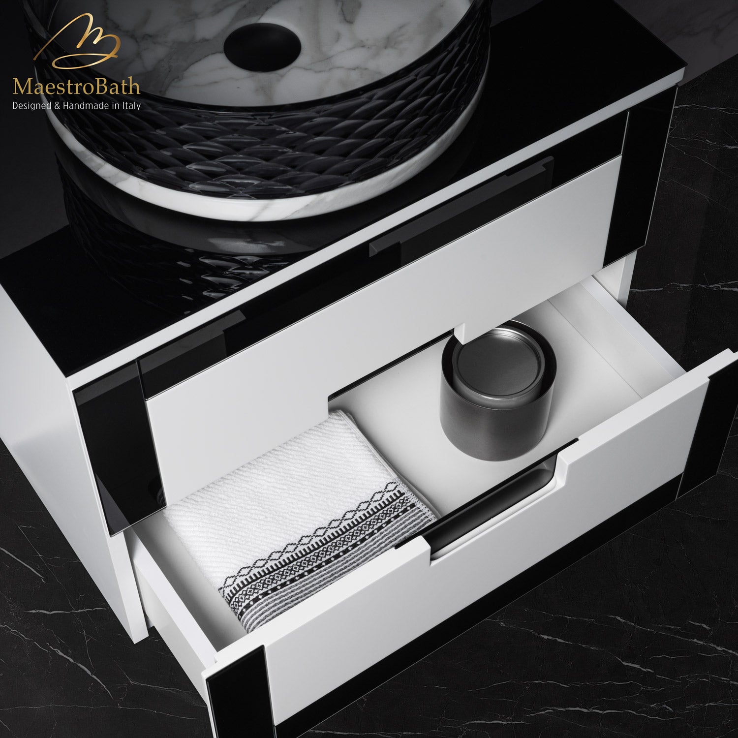 Luxury Bathroom Vanity 24" | Black and White #size_24"