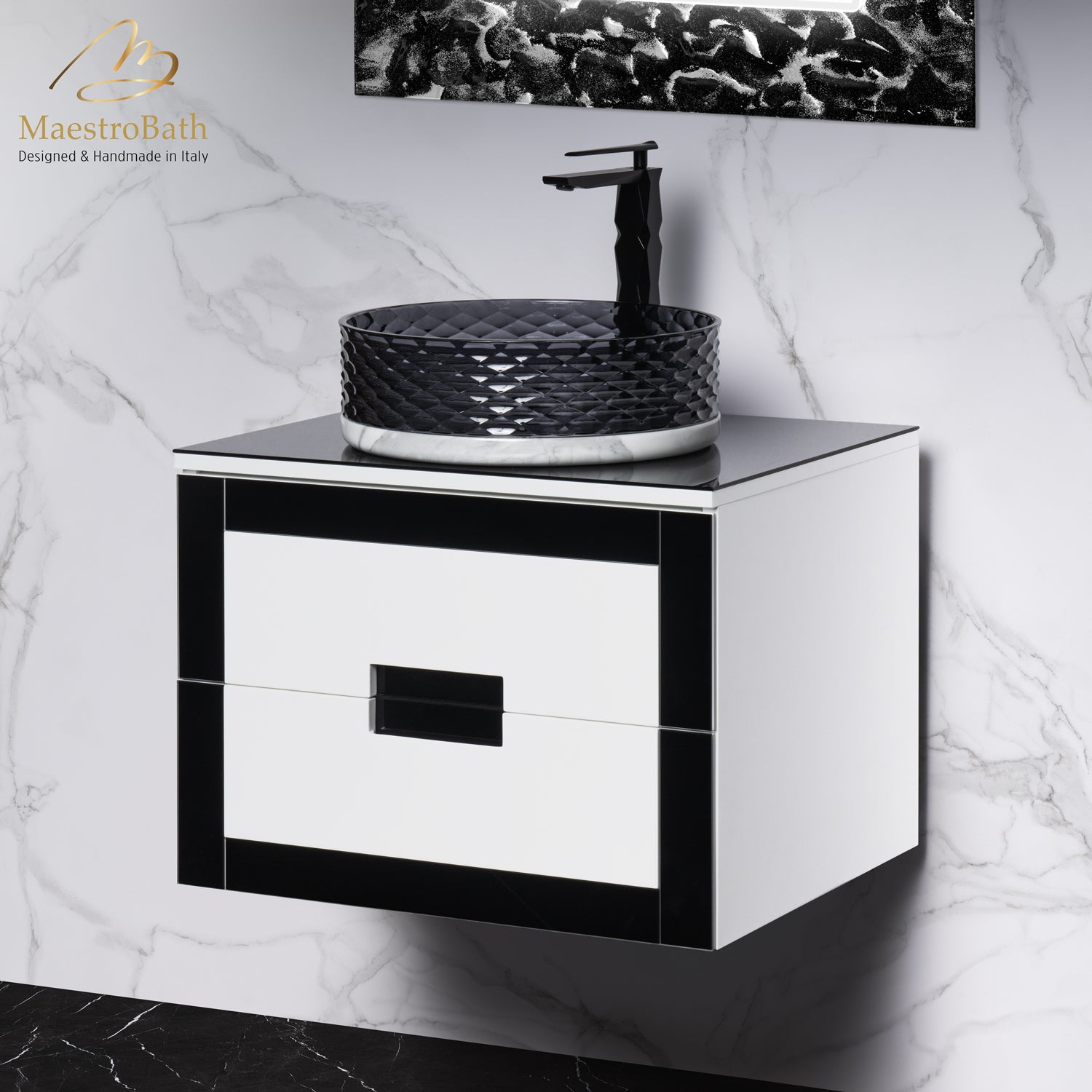 Luxury Bathroom Vanity 24" | Black and White #size_24"