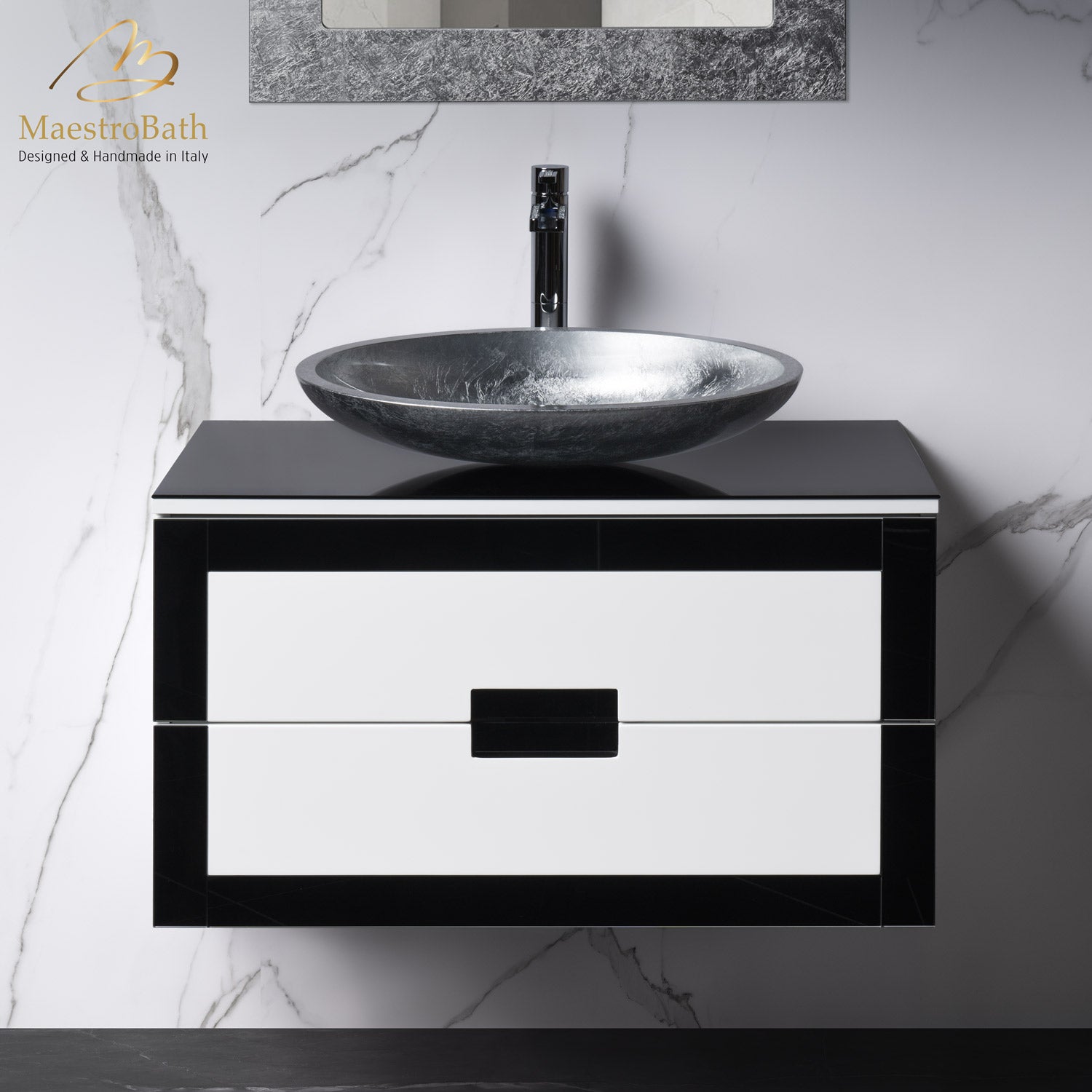 Luxury Bathroom Vanity 32" | Black and White #size_32"